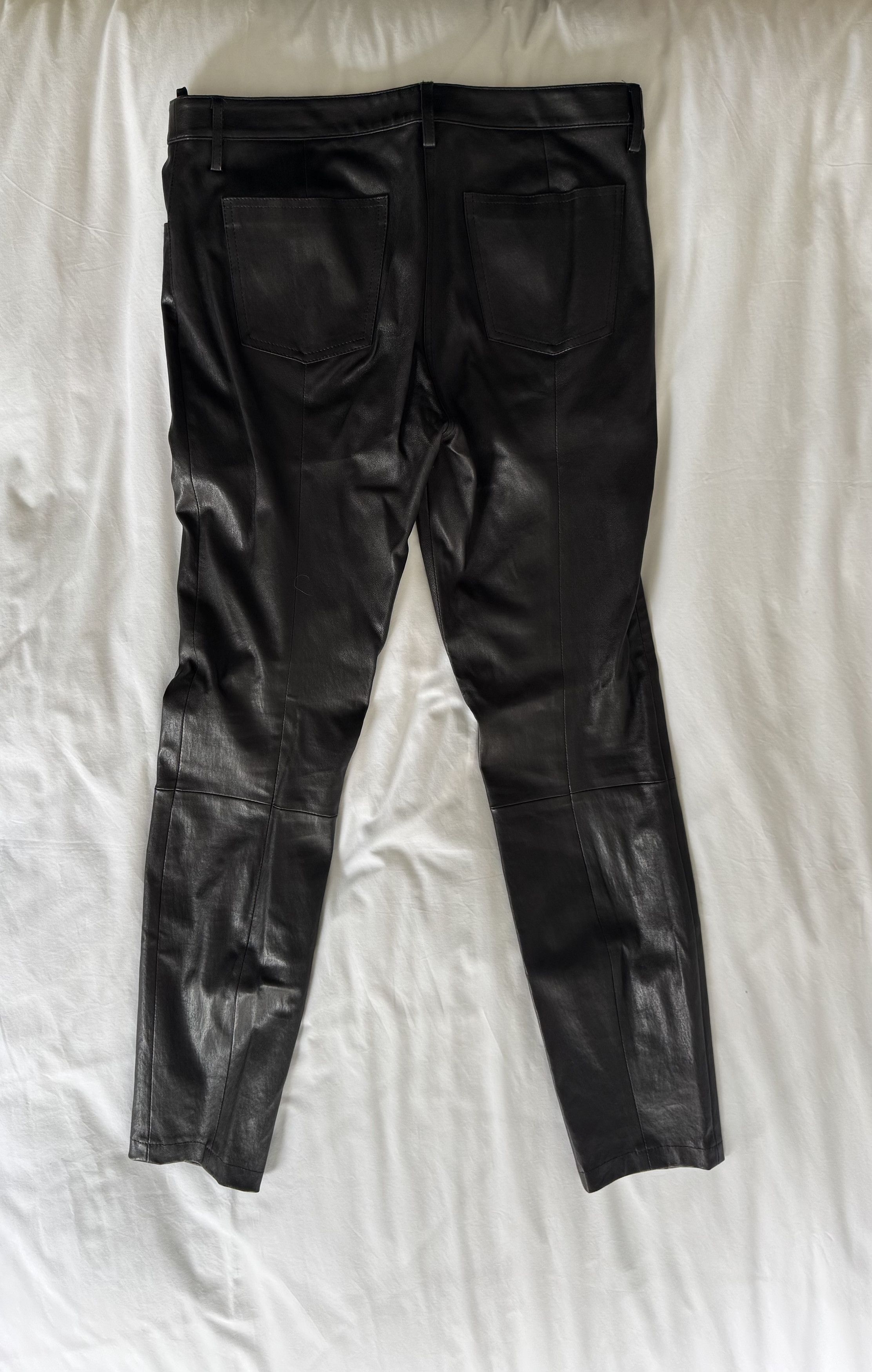 The Row The Row Slim Fit Black Leather Pant Size 28" / US 6 / IT 42 - 2 Thumbnail
