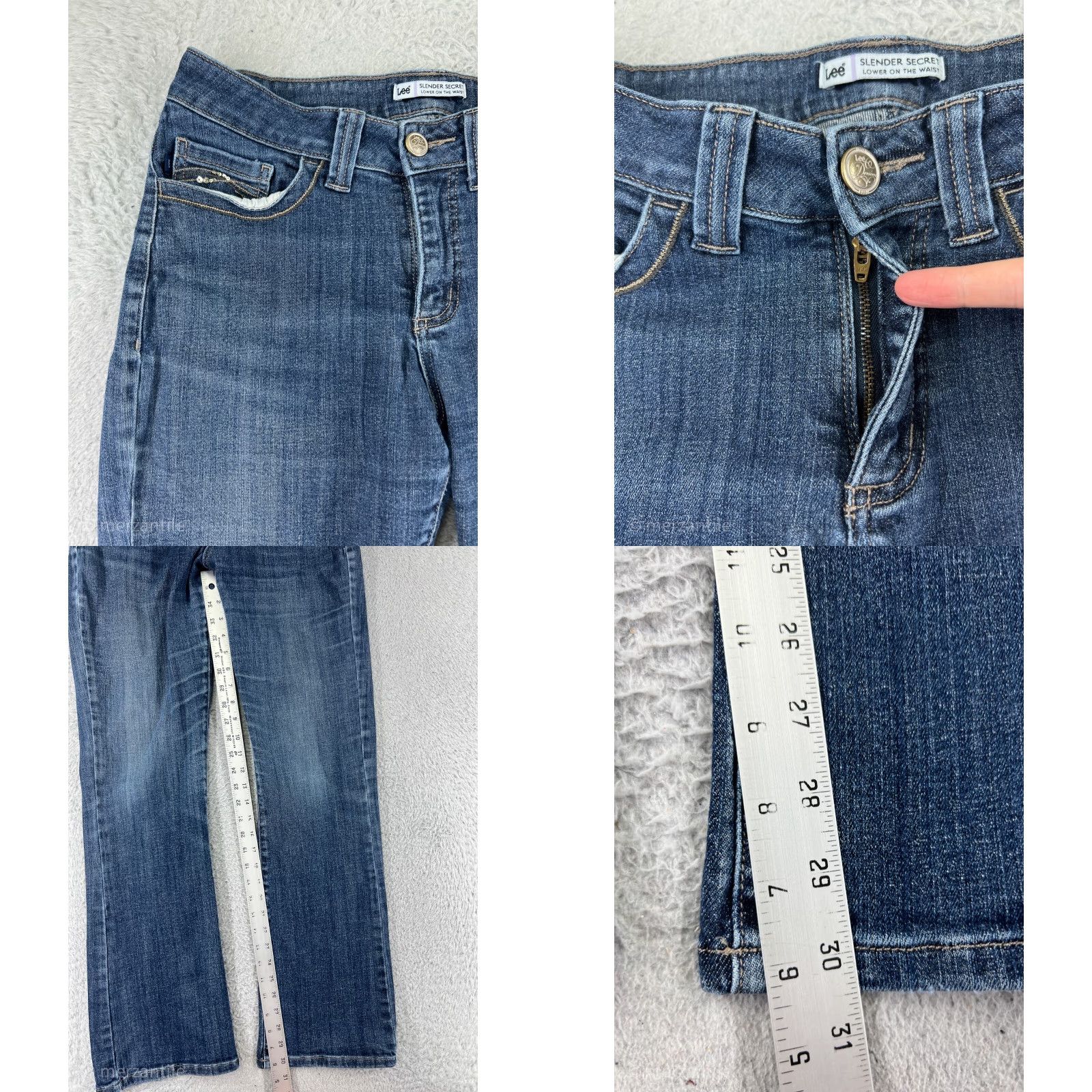 Lee Lee Womens Jeans Bootcut Mid Rise Denim 28 Blue Cotton Western 90s Cowboy Girls Size 28" / US 6 / IT 42 - 8 Thumbnail