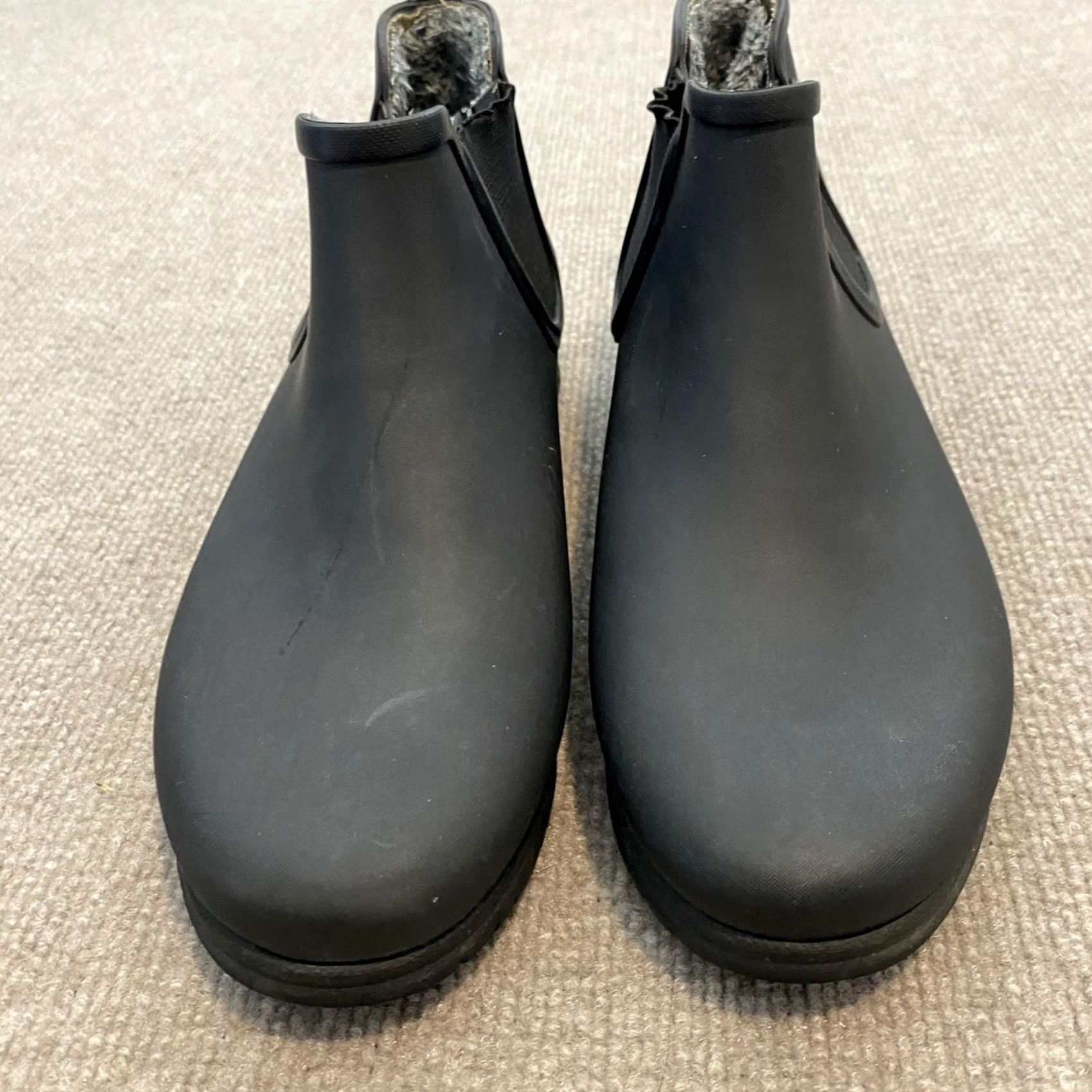 Vintage Bogs Boots Womens Black Rain Size Rubber Faux Fur Ankle Chelsea Size US 10 / IT 40 - 4 Thumbnail