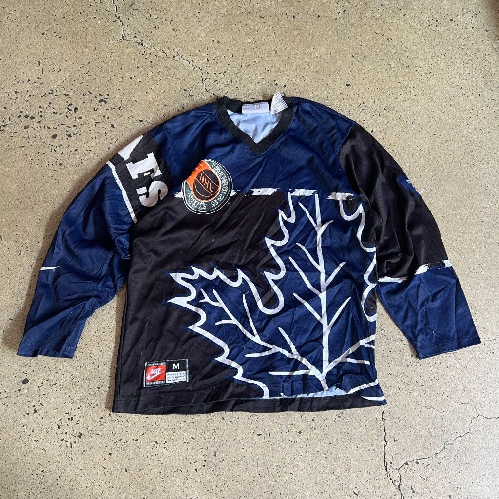 Nike Nike Vintage Navy Blue Hockey Jersey - Medium Size US M / EU 48-50 / 2 - 1 Thumbnail