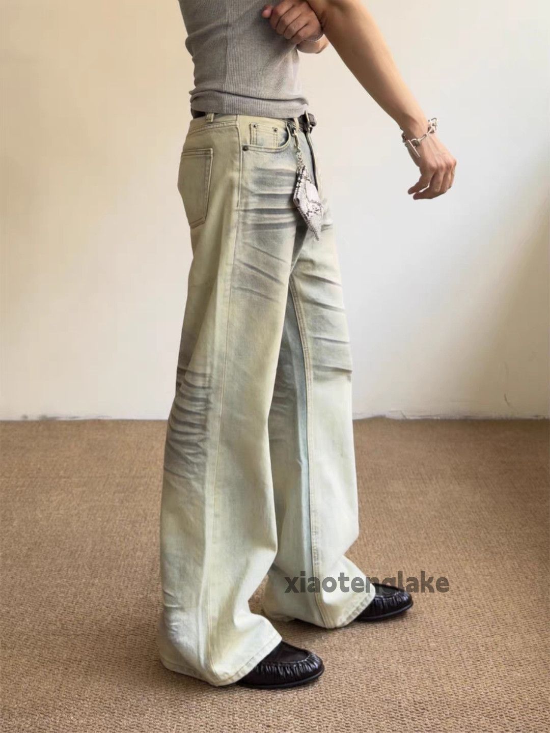 Jean zx rafsimons helmutlang style bootcut flared stain jeans Size US 30 / EU 46 - 2 Thumbnail