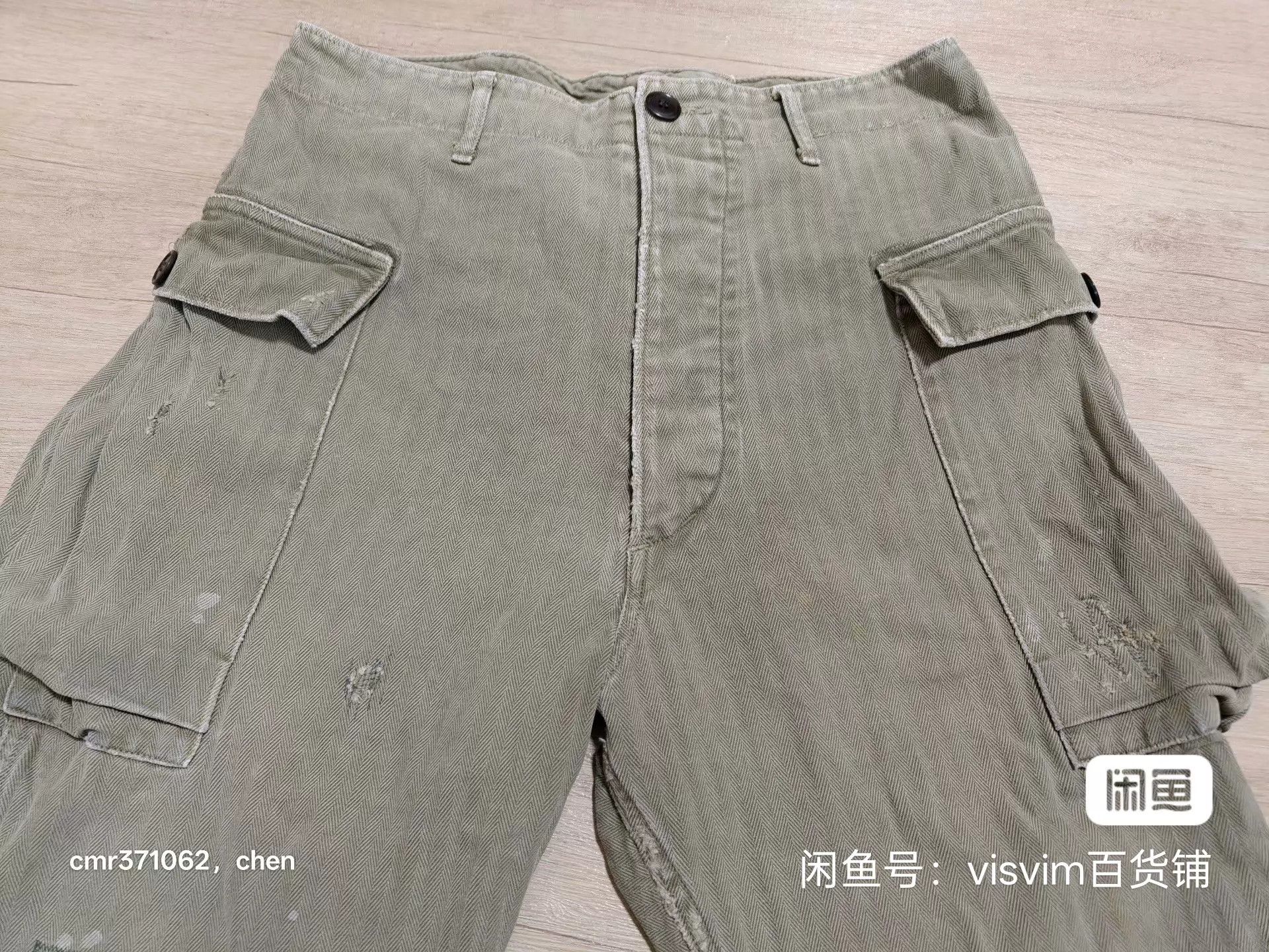 Visvim visvim 19aw crash vet shorts distressed olive 9 new Size US 30 / EU 46 - 4 Thumbnail