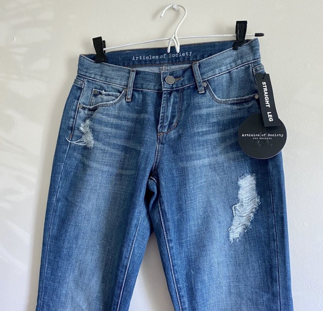 Other ARTICLES OF SOCIETY DISTRESSED MEDIUM WASH JEANS Size 27" / US 4 / IT 40 - 2 Thumbnail