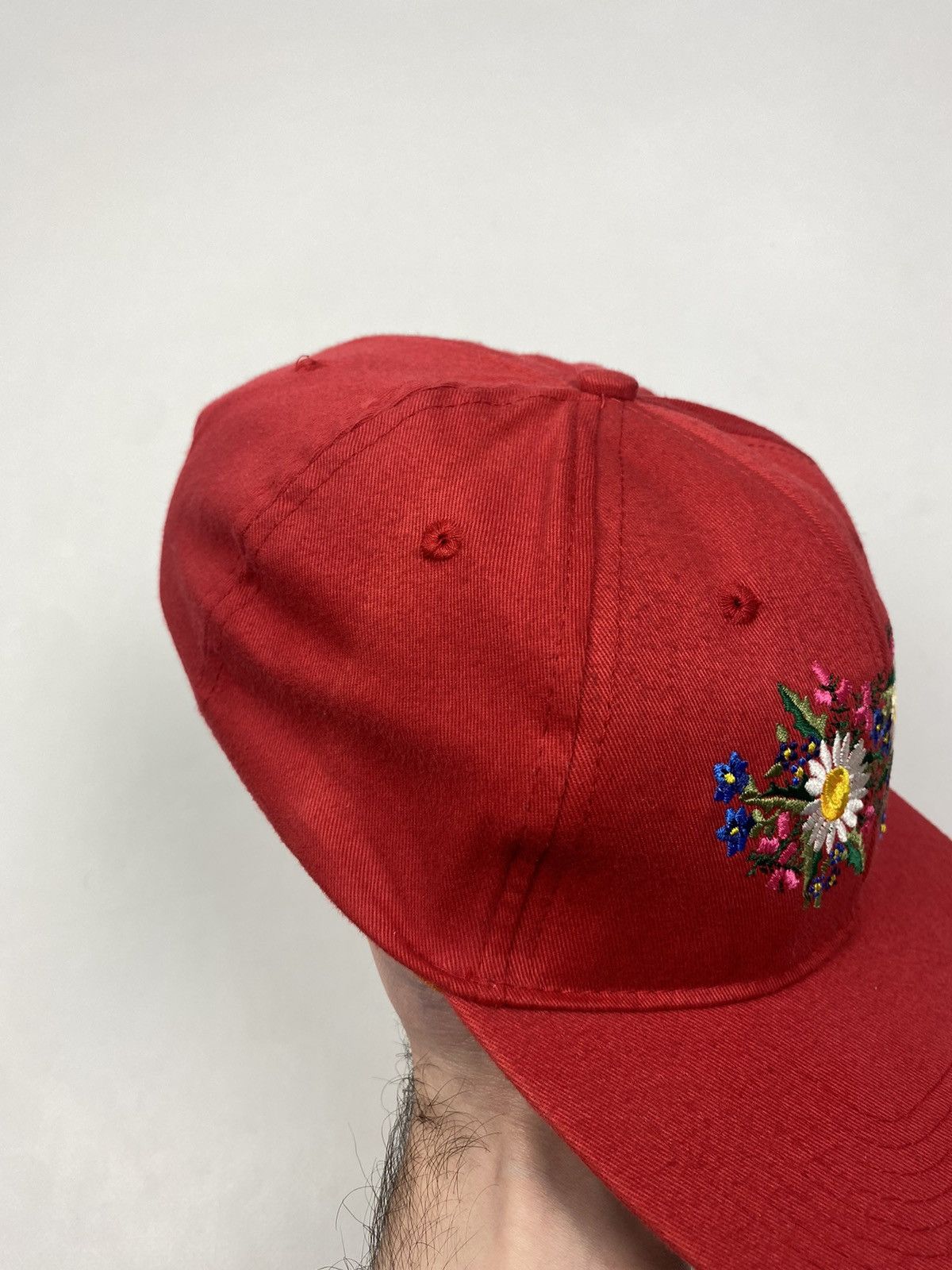 Vintage 1990’s Vintage Alpine Flowers Embroidery Snap Back Cap Size ONE SIZE - 3 Thumbnail