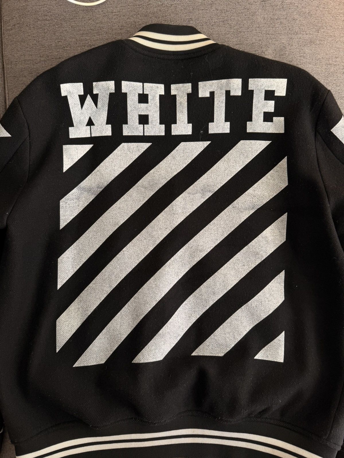 Off-White Off-White Striped Varsity Jacket Size US L / EU 52-54 / 3 - 6 Thumbnail