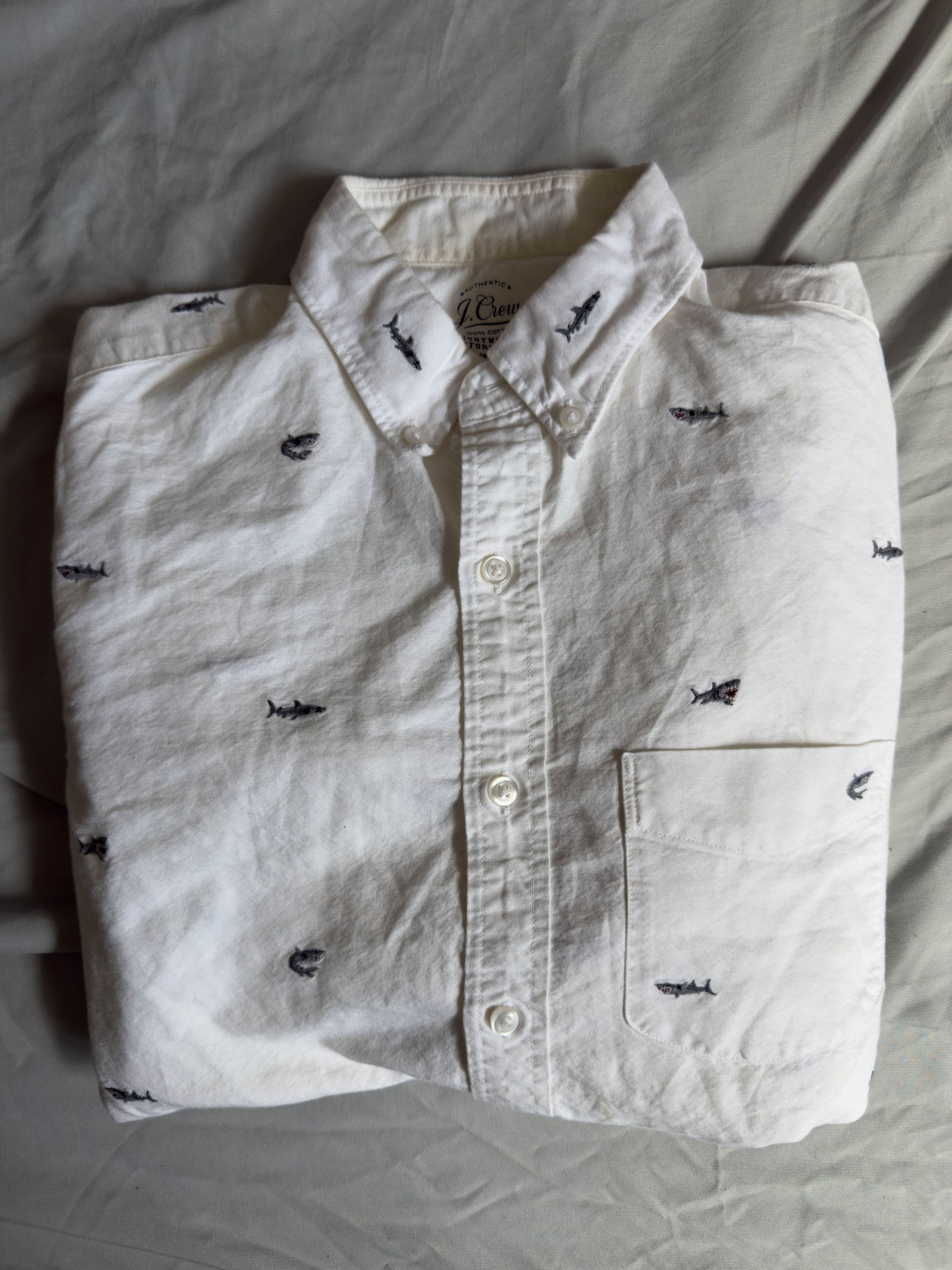 J.Crew J. Crew Button Up Shirt SHARK pattern small slim fit $98 Size US S / EU 44-46 / 1 - 4 Thumbnail