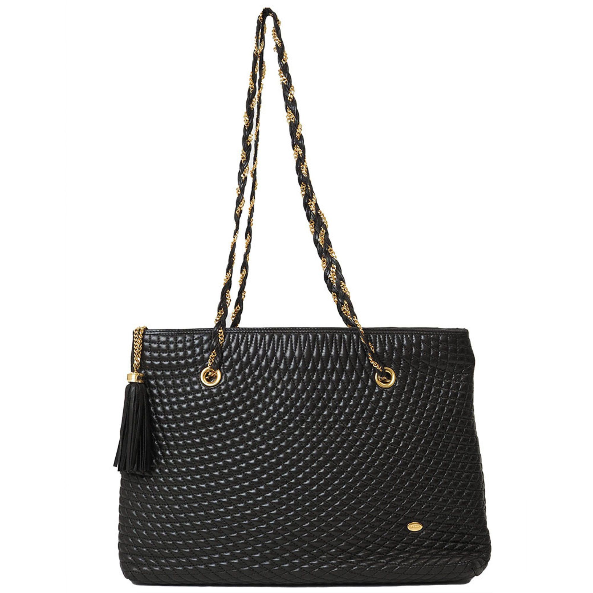 BALLY Quilted Chain Shoulder Bag Black Women