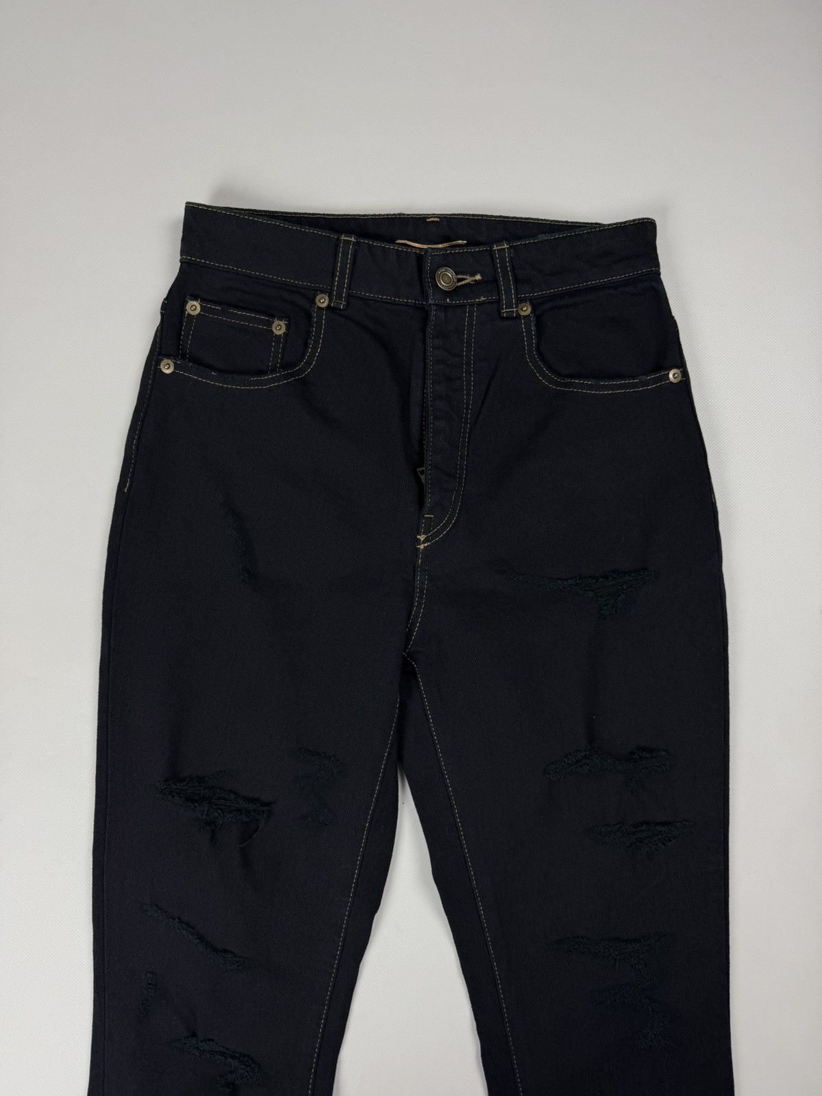 Saint Laurent Paris Saint Laurent Thrash Overdye Japan Denim Ladies Skinny Jeans Size 27" / US 4 / IT 40 - 7 Thumbnail