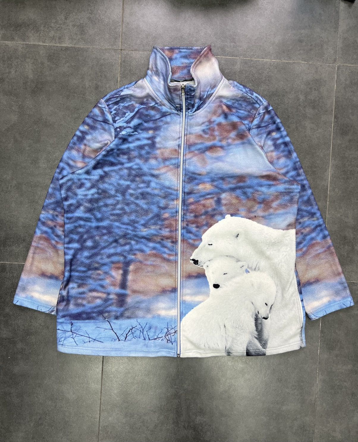 The Mountain × Vintage 🐻 Vintage 00s Animal Bear Fleece zip sweater jacket Wolf Size US L / EU 52-54 / 3 - 3 Thumbnail