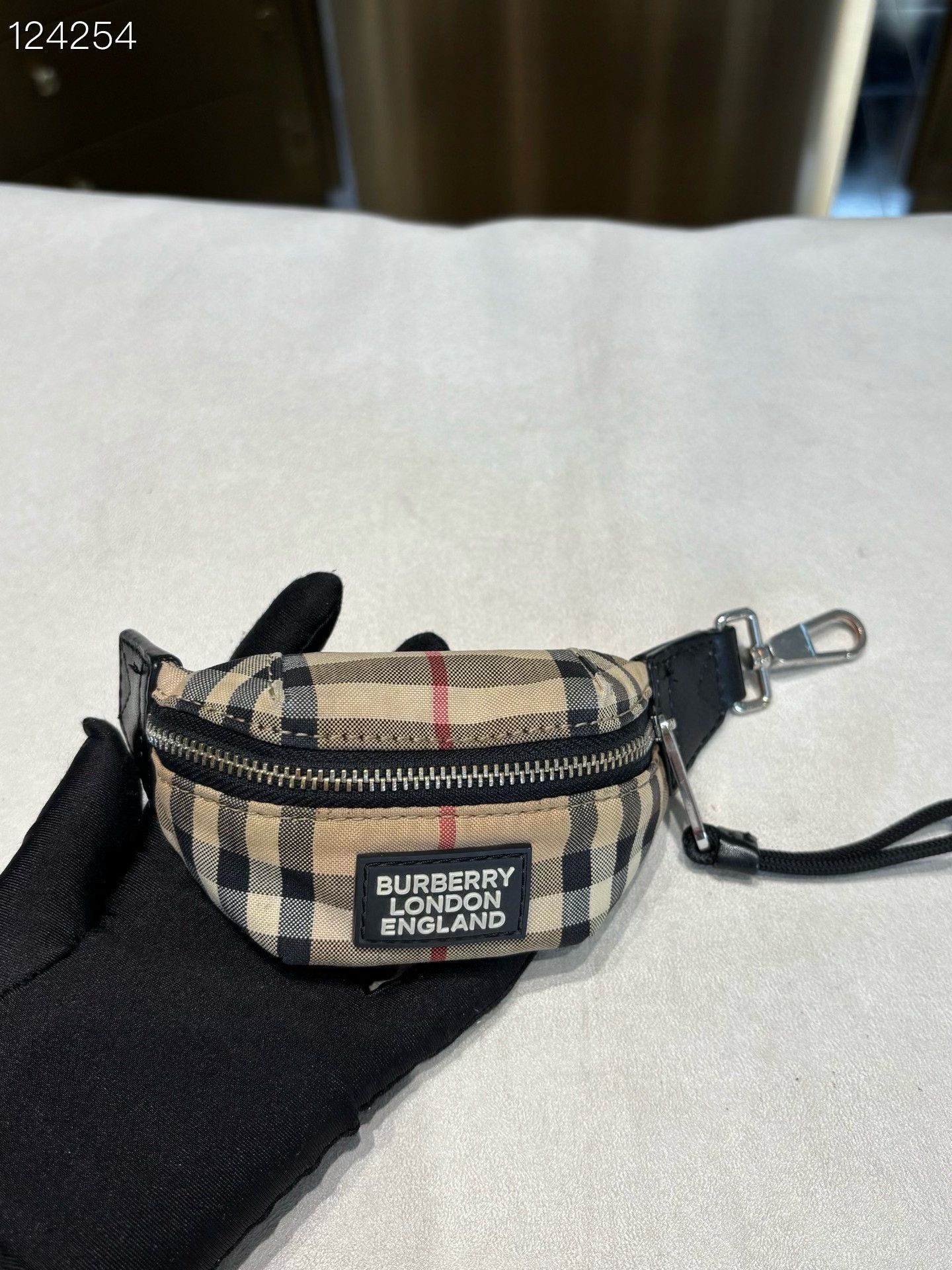 Burberry Burberry Check Mini Sonny Coin Purse Charm Size ONE SIZE - 1 Thumbnail