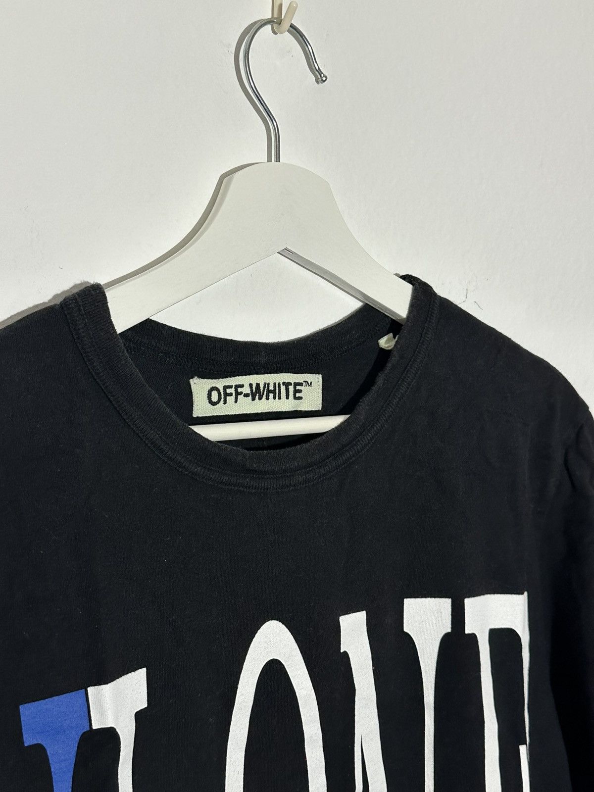 Off-White × Vlone VLONE OFF-WHITE T-Shirt Blue Size US M / EU 48-50 / 2 - 3 Thumbnail
