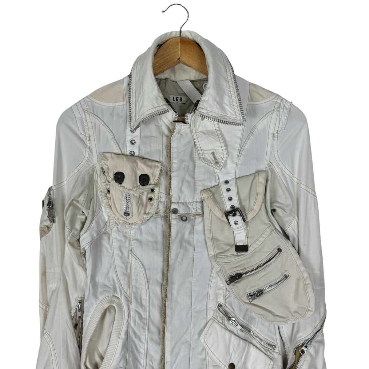 Le Grande Bleu (L.G.B.) 🌟00s L.G.B PARACHUTE DETACHABLE HOLSTER JACKET Size US XS / EU 42 / 0 - 3 Thumbnail