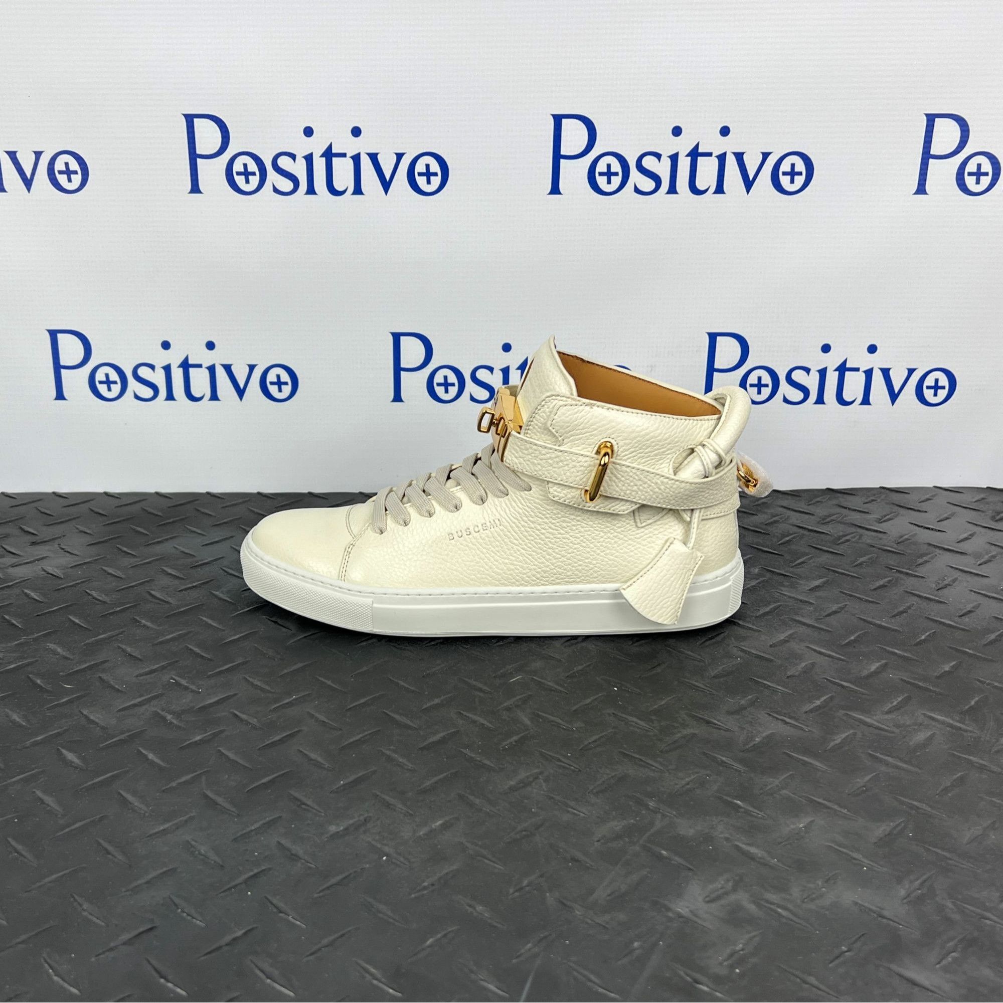 image of Buscemi 100Mm Alce Off White Leather Sneakers Us 8 Eu 41, Men's