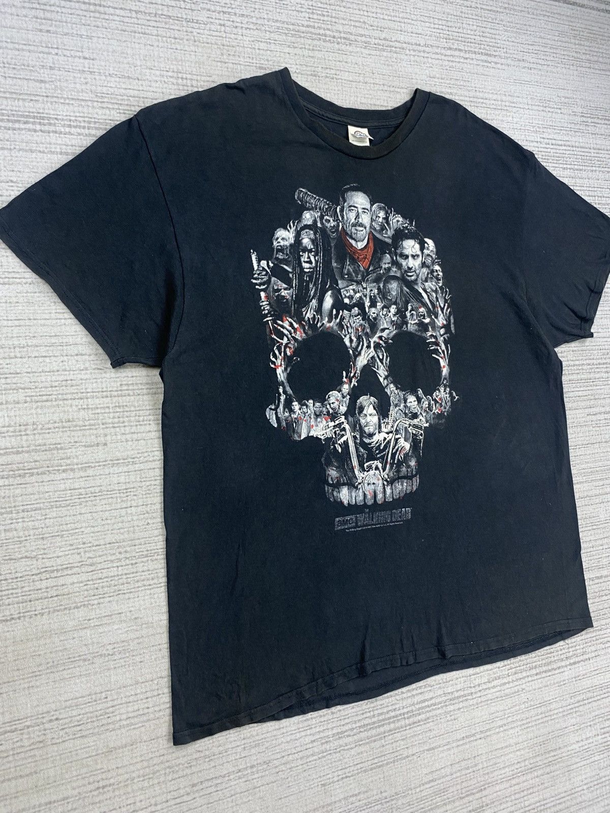 Delta × Vintage Vintage 90s Walking Dead Skull Printed TShirt Size US XXL / EU 58 / 5 - 3 Thumbnail