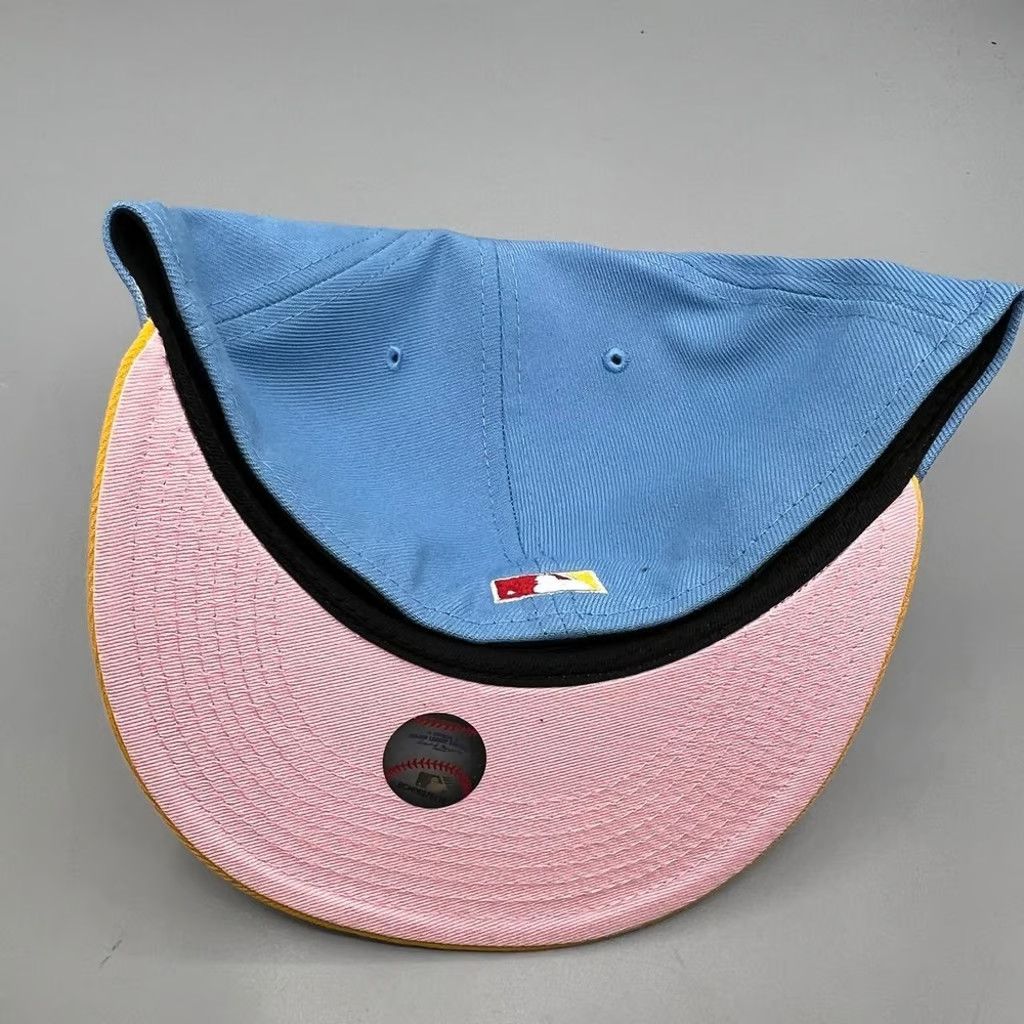 New Era Chicago Cubs Hat Men 7 5/8 Blue 59Fifty New Era Fitted Cap Size ONE SIZE - 7 Thumbnail