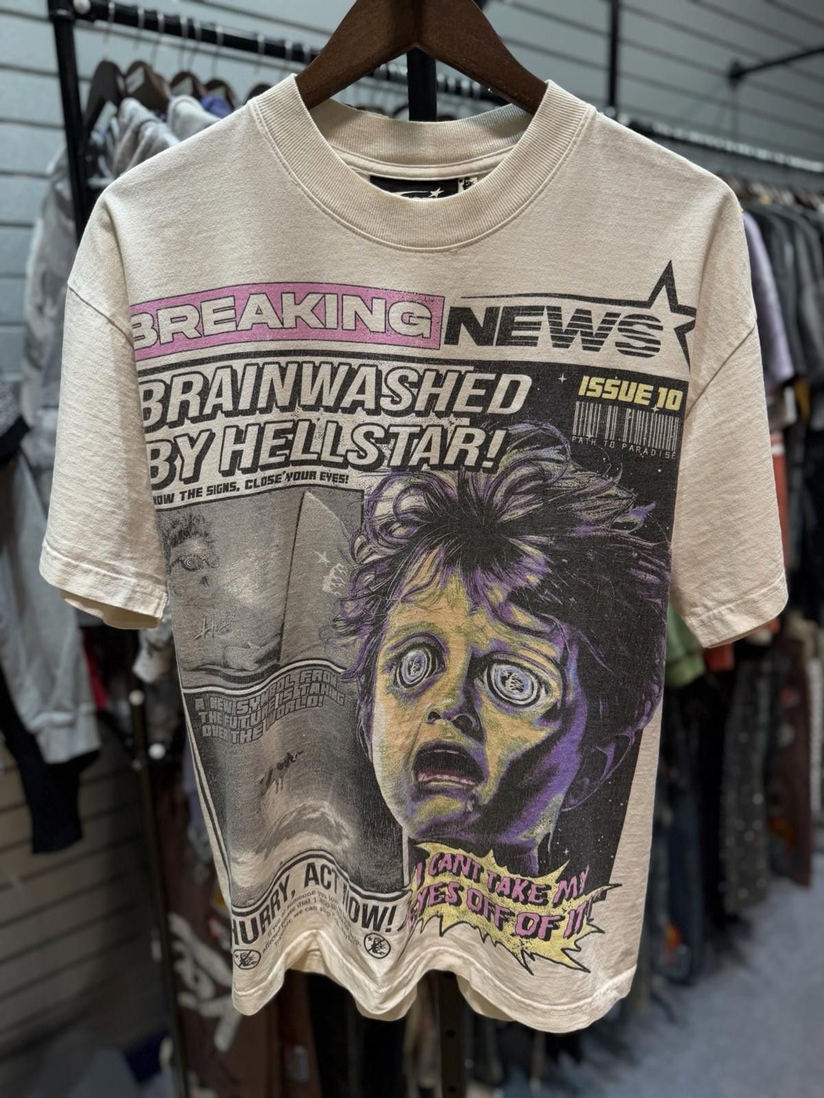 HELLSTAR Hellstar Men's White Brain Wash T-Shirt Size (M) Authentic Size US M / EU 48-50 / 2 - 2 Thumbnail