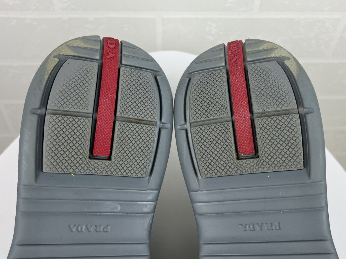 Prada PRADA Sneakers AMERICAS CUP Leather Fabric Shoes Red Tab Men Size US 8 / EU 41 - 14 Thumbnail