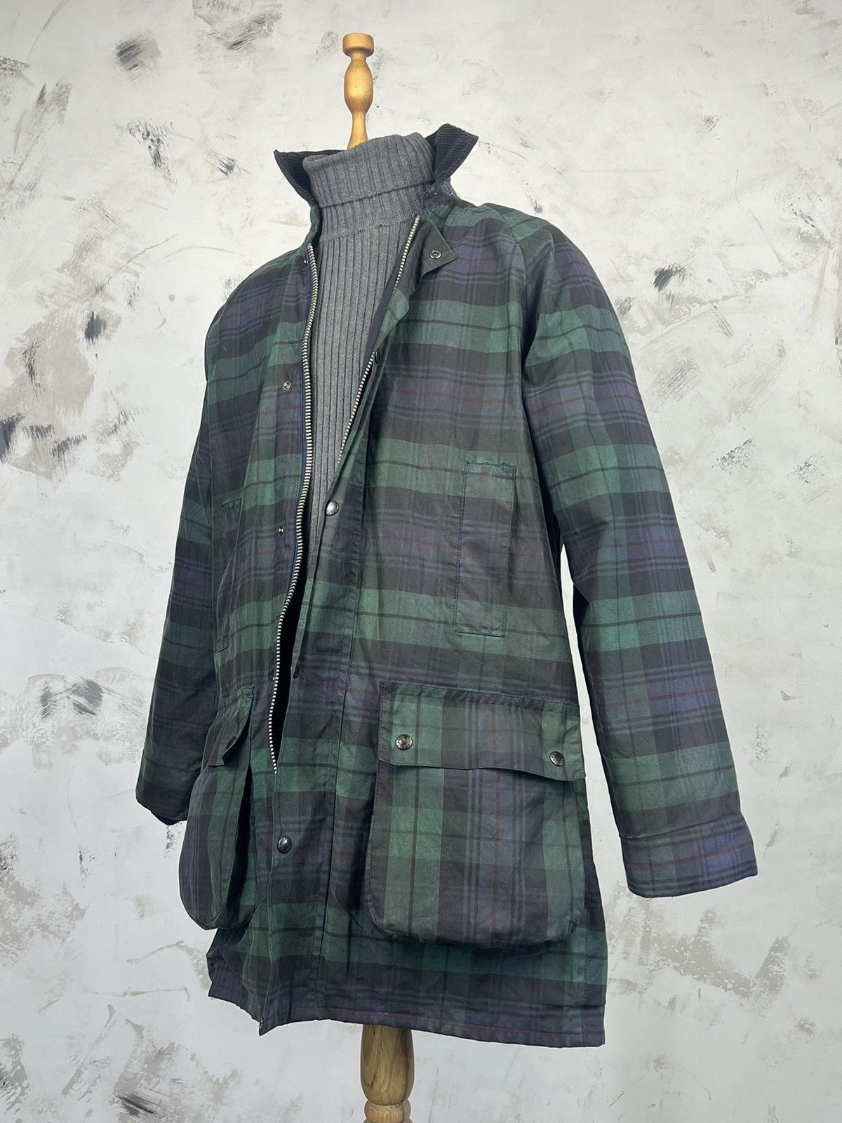Vintage Vintage Caber Classics Plaid Waxed Jacket Size S - M Size US S / EU 44-46 / 1 - 2 Thumbnail