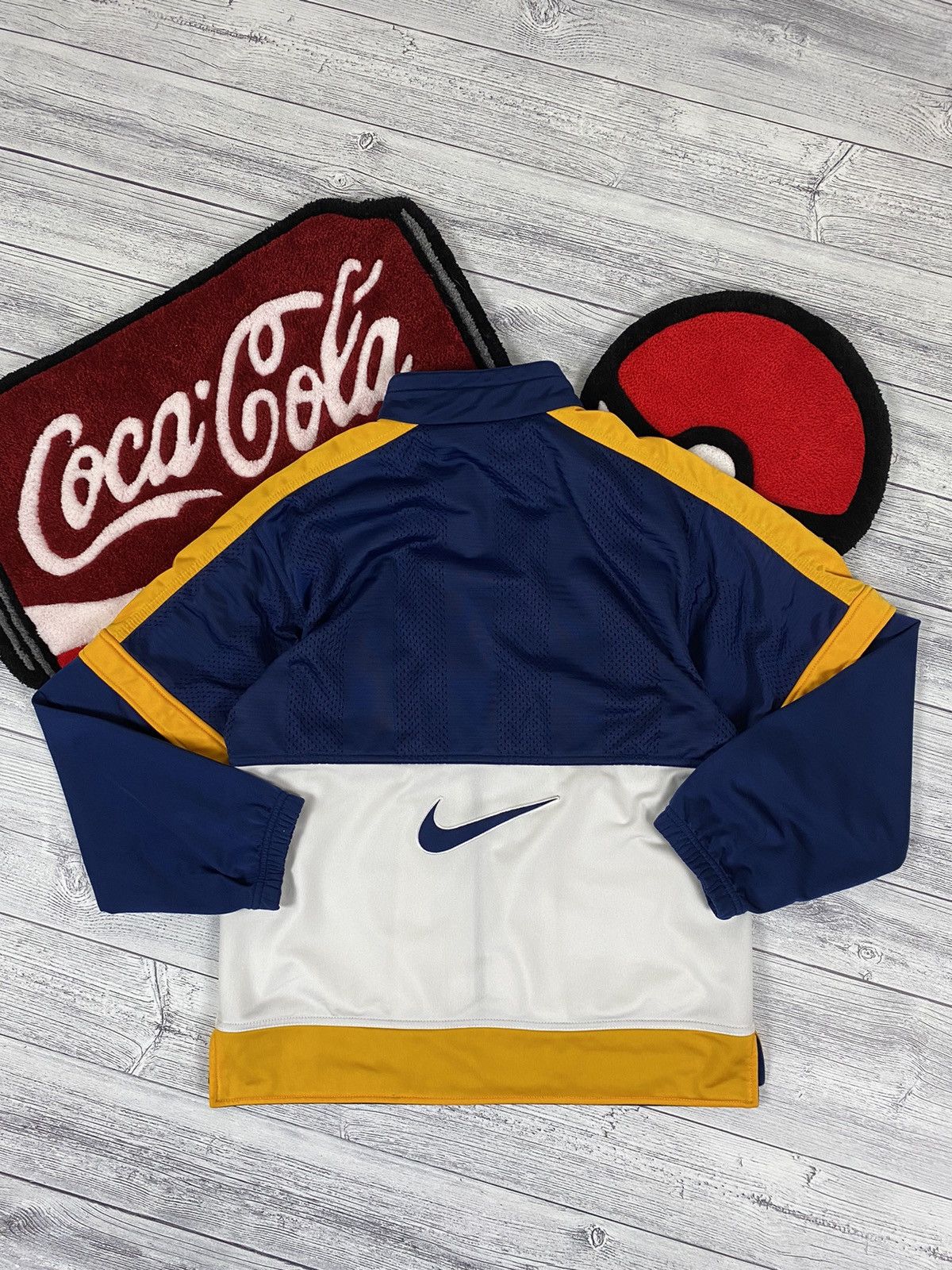 Nike × Vintage Vintage Nike 90s big logo centre swoosh track top Size US M / EU 48-50 / 2 - 1 Thumbnail