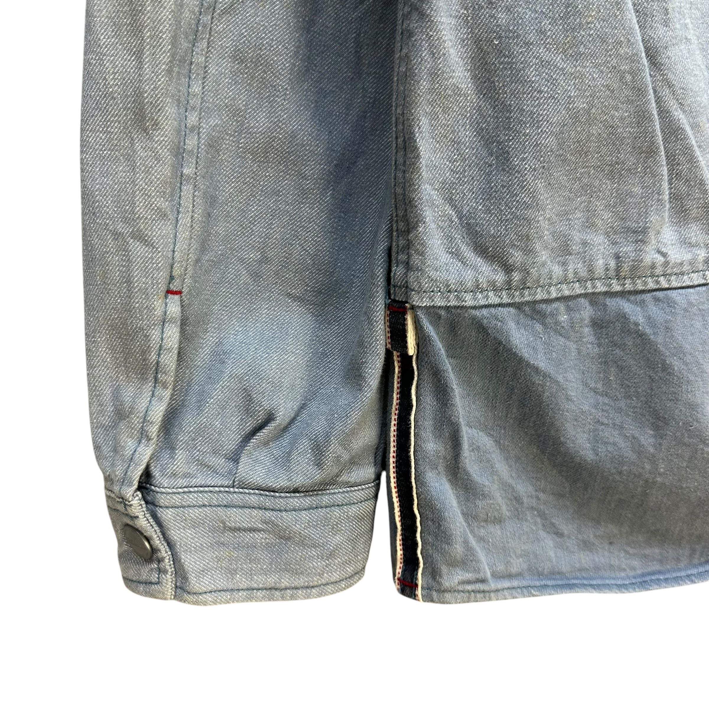 Marithe + Francois Girbaud Vintage MFG Stand Collar Selvedge Denim Jacket #A80-1918 Size US M / EU 48-50 / 2 - 13 Thumbnail