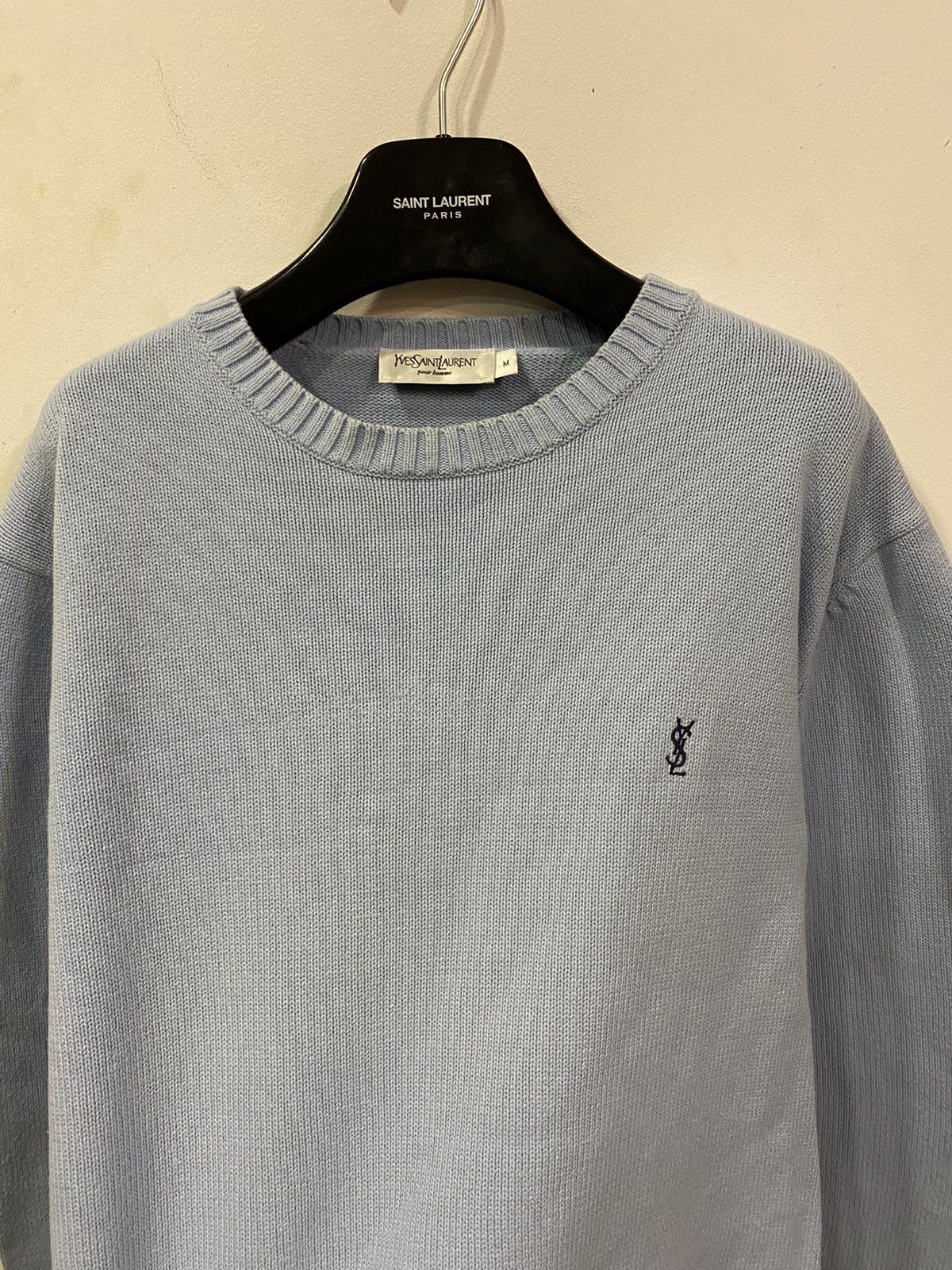Yves Saint Laurent Blue YSL Sweater Knit Size US M / EU 48-50 / 2 - 11 Thumbnail