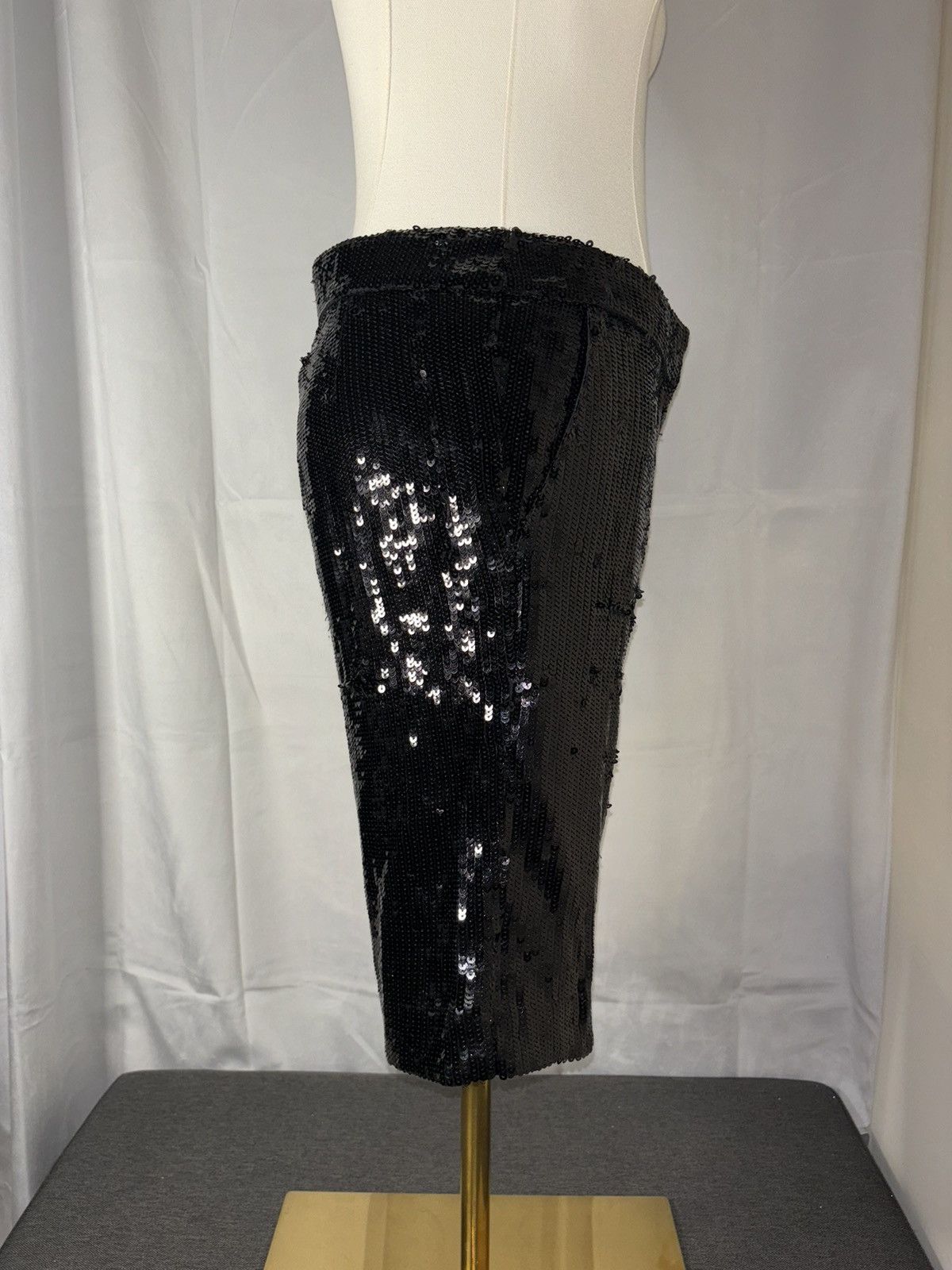 Tory Burch New Tory Burch Sequin Bermuda Shorts Black Size 0 Size 25" / US 0 / IT 36 - 4 Thumbnail