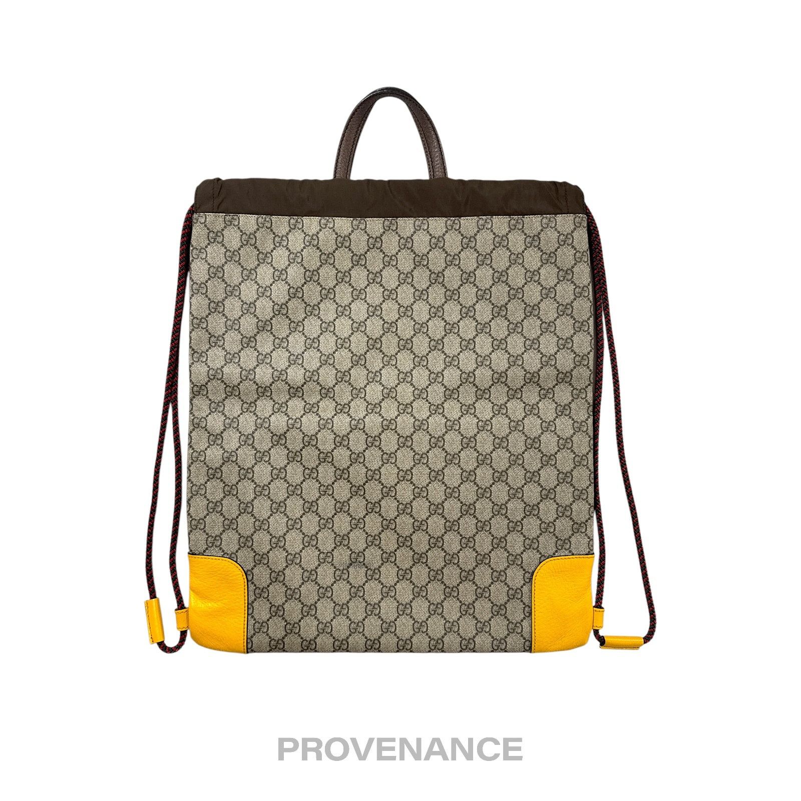 Gucci 🔴 Gucci Neo Vintage Drawstring Tote Backpack - GG Canvas Size ONE SIZE - 2 Thumbnail