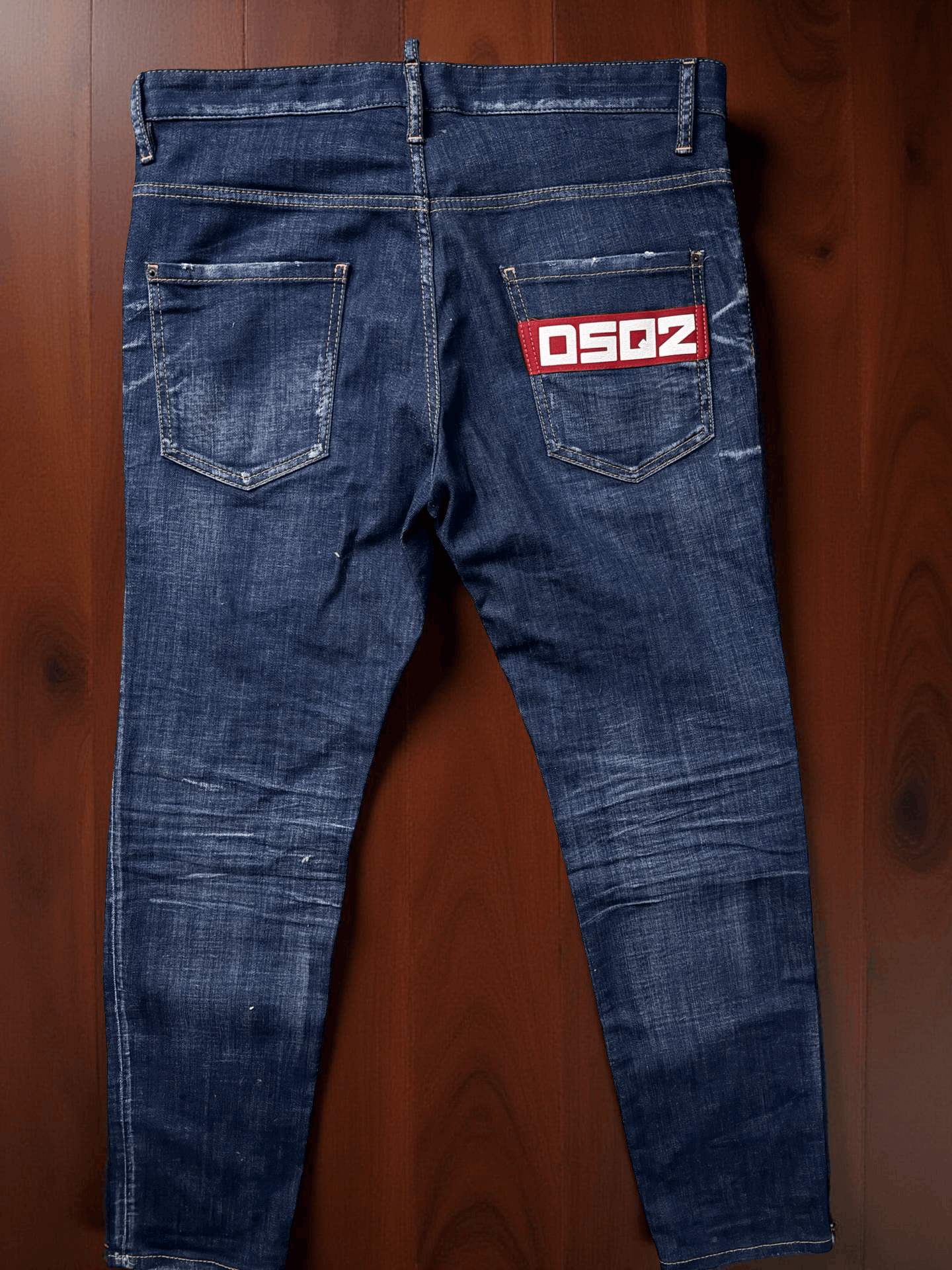 Dsquared2 DSQUARED2 DSQ2 RED LOGO BLUE DENIM SKATER JEANS SZ. 50 Size US 34 / EU 50 - 6 Thumbnail