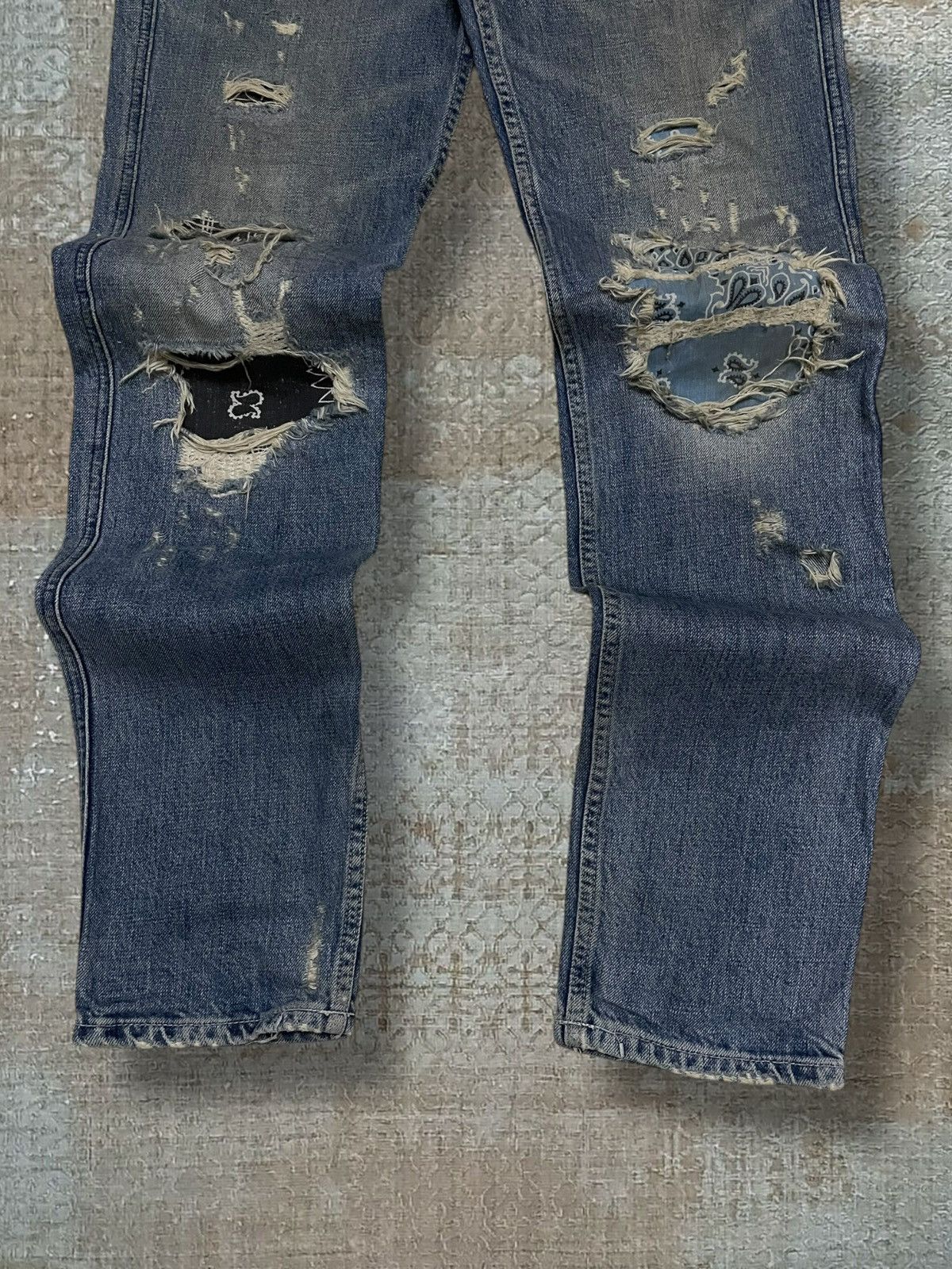 Japanese Brand Vintage Designer Replay Mestro Distressed Bandana Denim Size US 30 / EU 46 - 3 Thumbnail