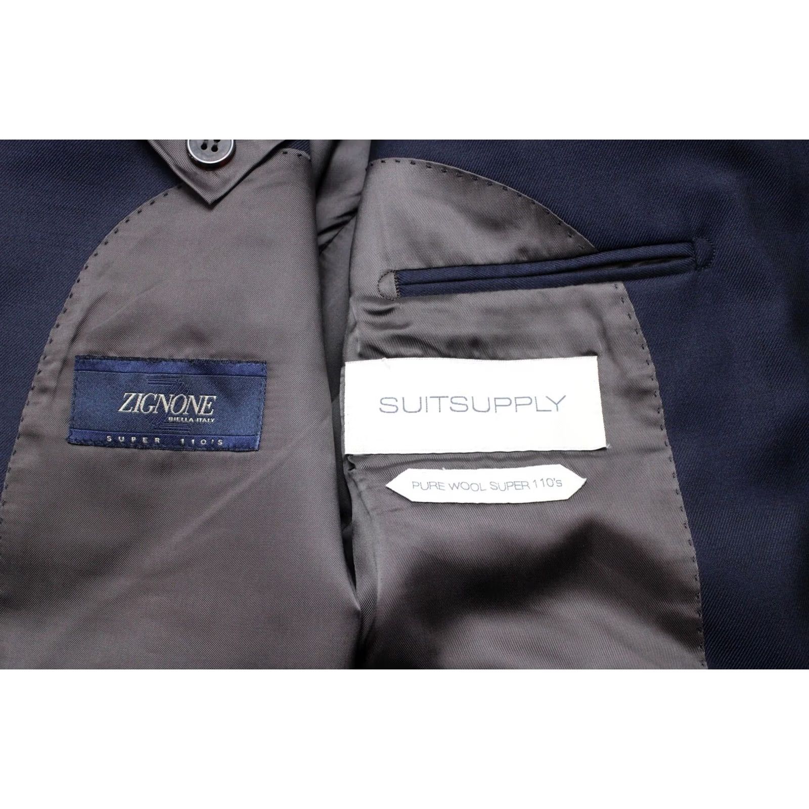 Suitsupply Suitsupply Napoli Blazer Men UK 36 Wool Single-Breasted Lined Dark Blue Wool Blazer Men UK36 Dark Blue Blazer - Mens Size 36R - 6 Thumbnail