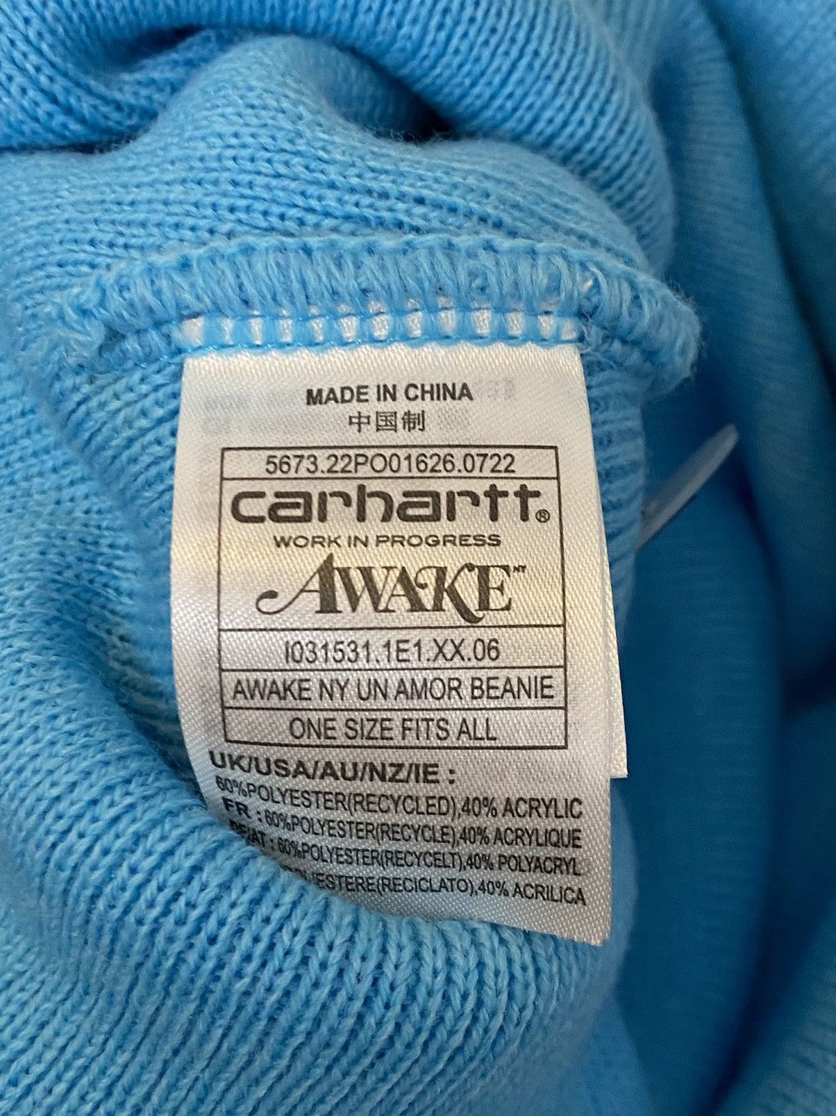 Carhartt Wip Carhartt Wip x Awake NY one size beanie new Size ONE SIZE - 6 Thumbnail