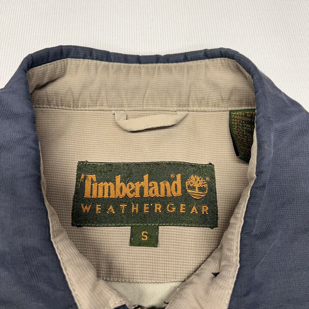 Timberland × Vintage Timberland Jacket Blue Chore Workwear Coat Zip Weathergear Size US S / EU 44-46 / 1 - 6 Thumbnail