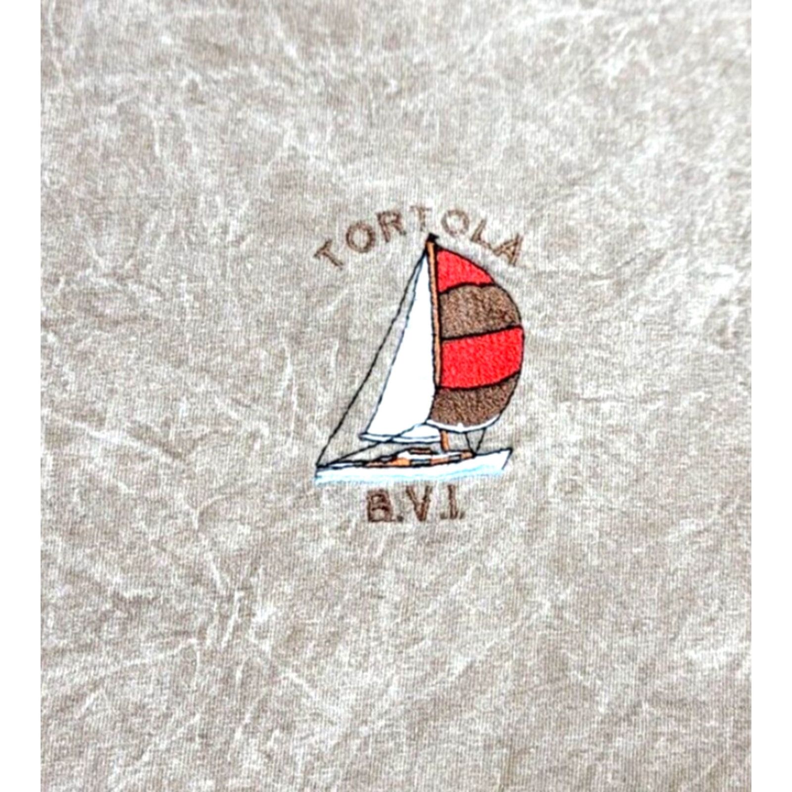 Vintage VINTAGE COPA T-Shirt Short Sleeve XL Brown Cotton Tie Dye 1990s Animals Sailing British Virgin Islands Embroidered Logo Mens Size US XL / EU 56 / 4 - 5 Thumbnail
