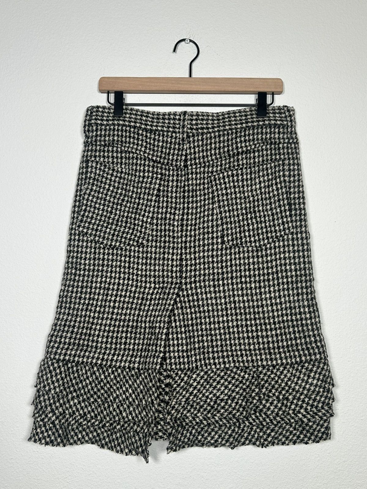 Comme des Garcons FW07 Wool Houndstooth tiered Skirt Size 32" / US 10 / IT 46 - 4 Thumbnail
