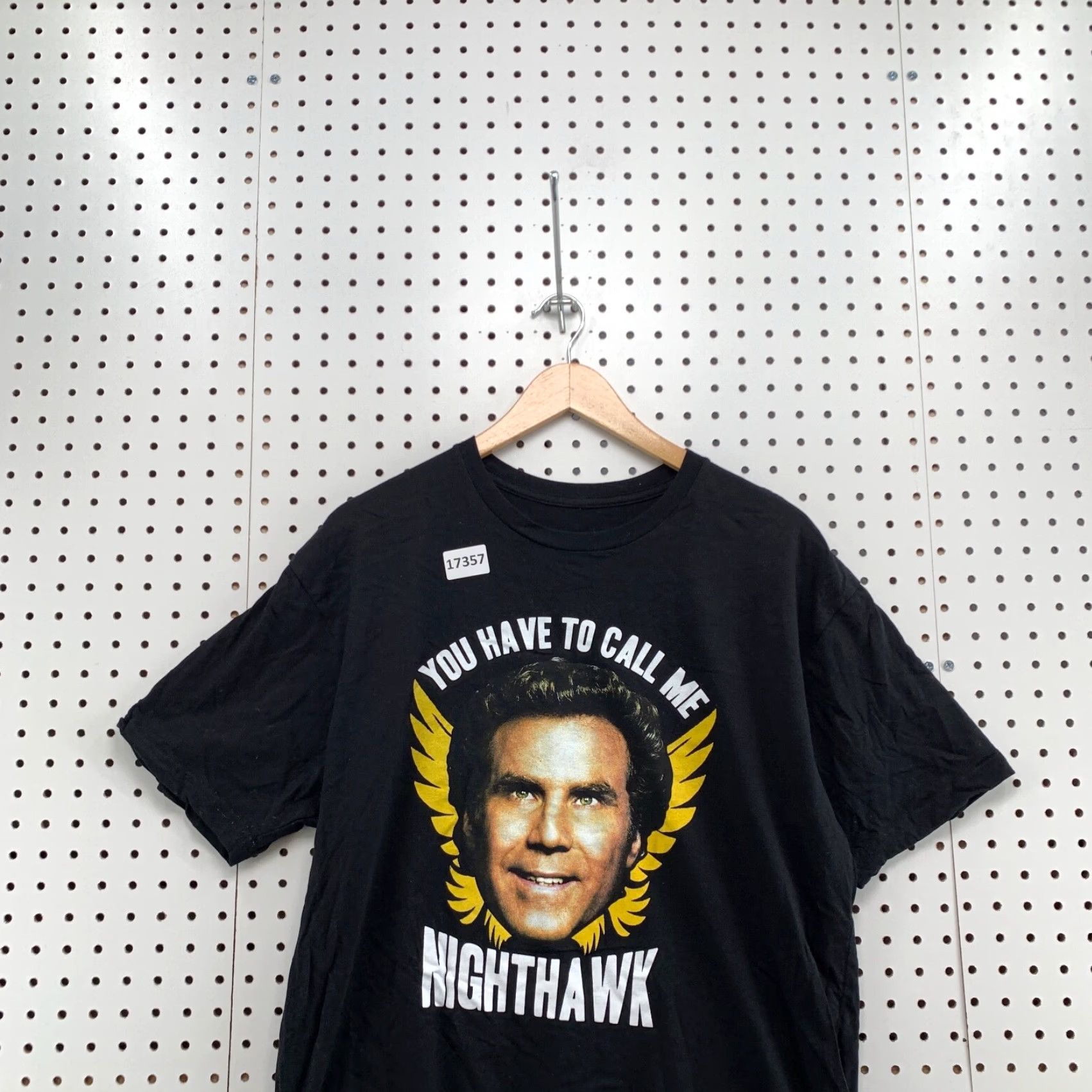 Vintage Night Hawk Shirt Men Black Short Sleeve Movie Will Ferrel Adult L Night Hawk Shirt Black Short Sleeve Movie Will Ferrel Size US L / EU 52-54 / 3 - 2 Thumbnail