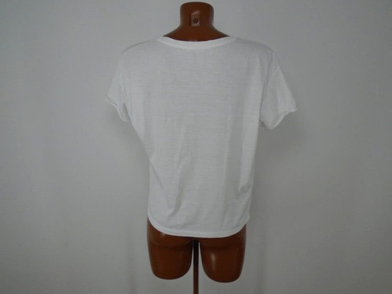Mango Women's T-Shirt MNG. Color: White. Size: S. Size S / US 4 / IT 40 - 5 Thumbnail