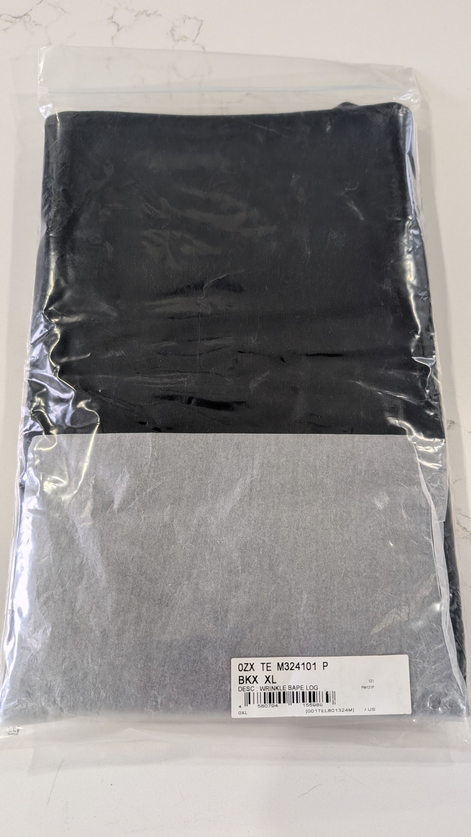 Bape BAPE Wrinkle Logo T Shirt XL Size US XL / EU 56 / 4 - 6 Thumbnail