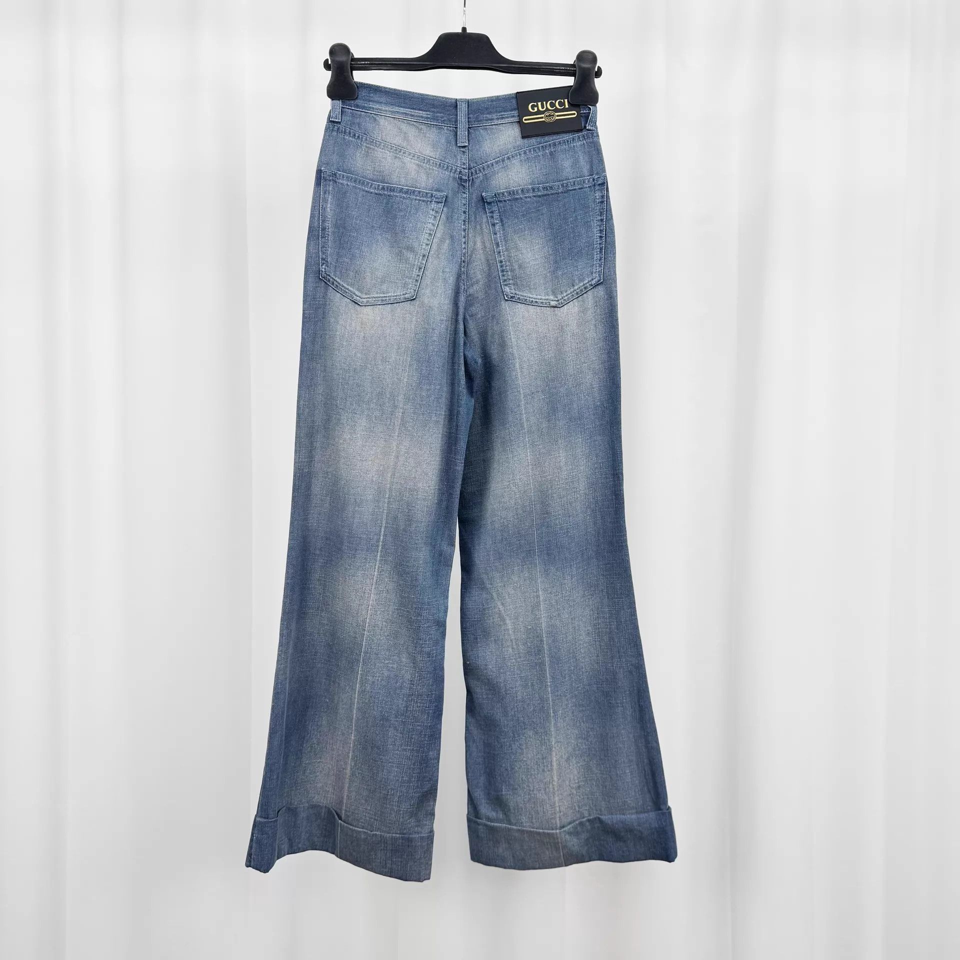 Gucci Gucci Leather Patch Washed Jeans W25 New Size 25" / US 0 / IT 36 - 2 Thumbnail