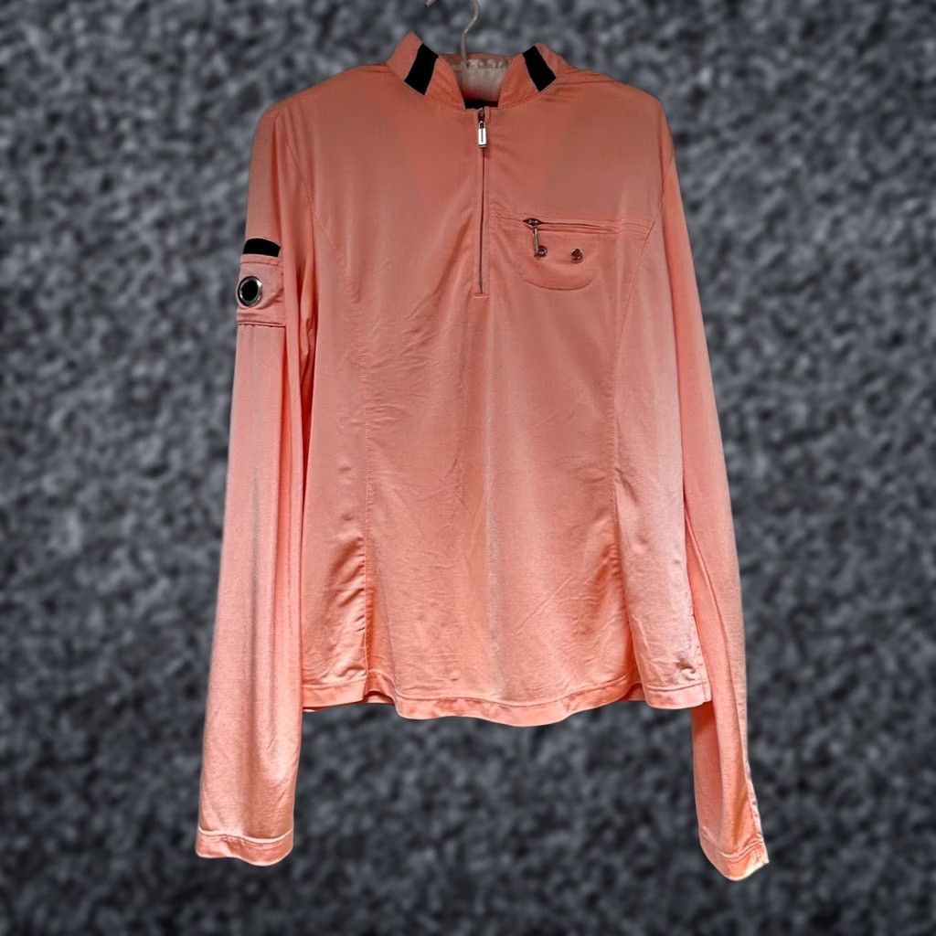 Vintage Jamie Sadock Women's 1/4 Zip Golf Shirt Pullover Long Sleeve Peach Size Medium Size M / US 6-8 / IT 42-44 - 1 Thumbnail