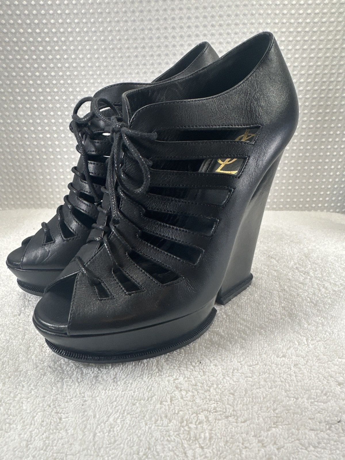 Yves Saint Laurent Yves Saint Laurent Hortense Wedge Heels Size US 8 / IT 38 - 1 Thumbnail