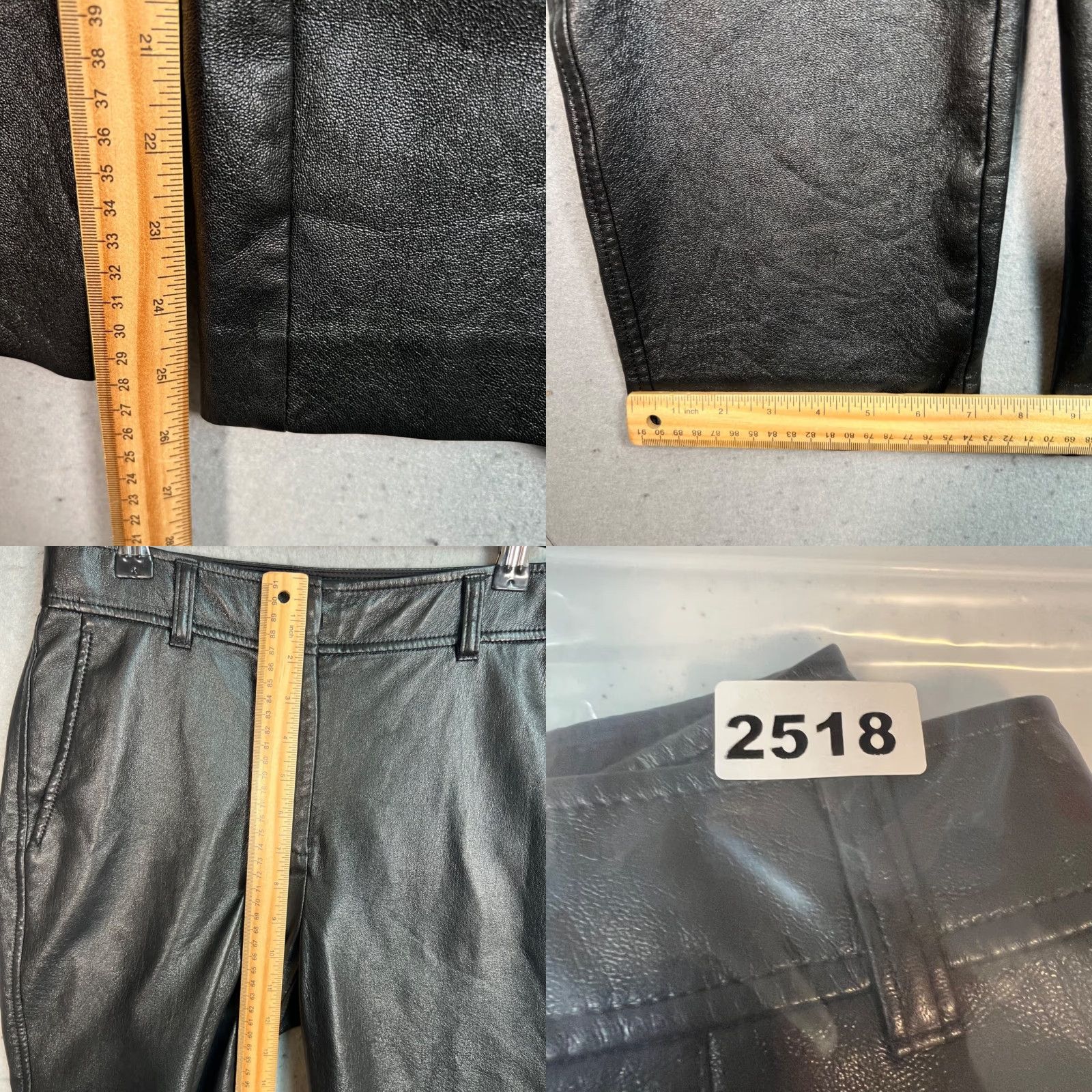 Vintage Babaton Womens Pants Size 2 Black Faux Leather High-Waisted Straight Leg Womens Size 26" / US 2 / IT 38 - 8 Thumbnail