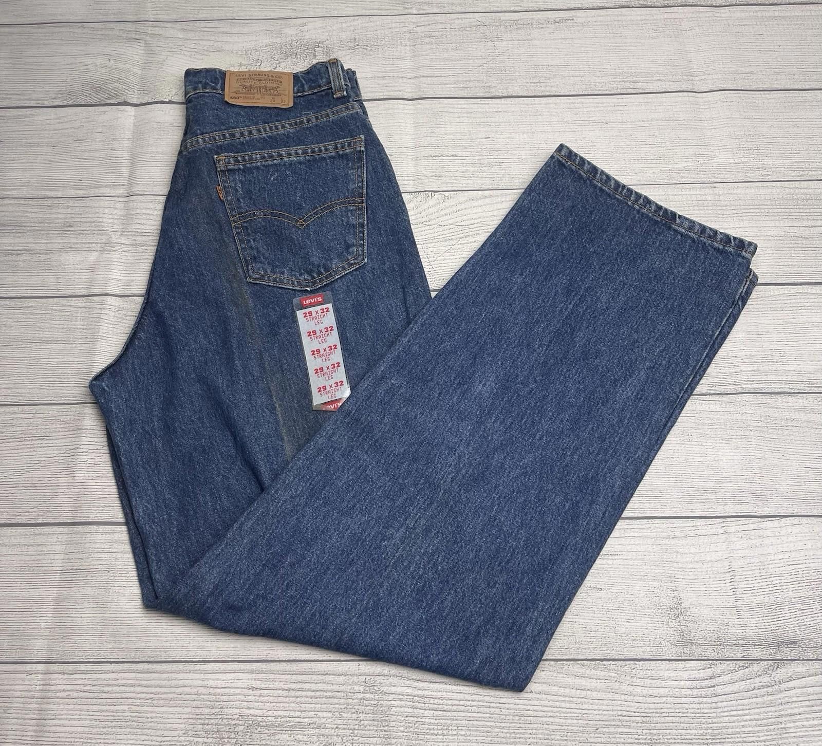 Levi's Vintage 90s Levi’s 580 Orange Tab USA Made Jeans 29x32 NWT Size US 29 - 1 Thumbnail