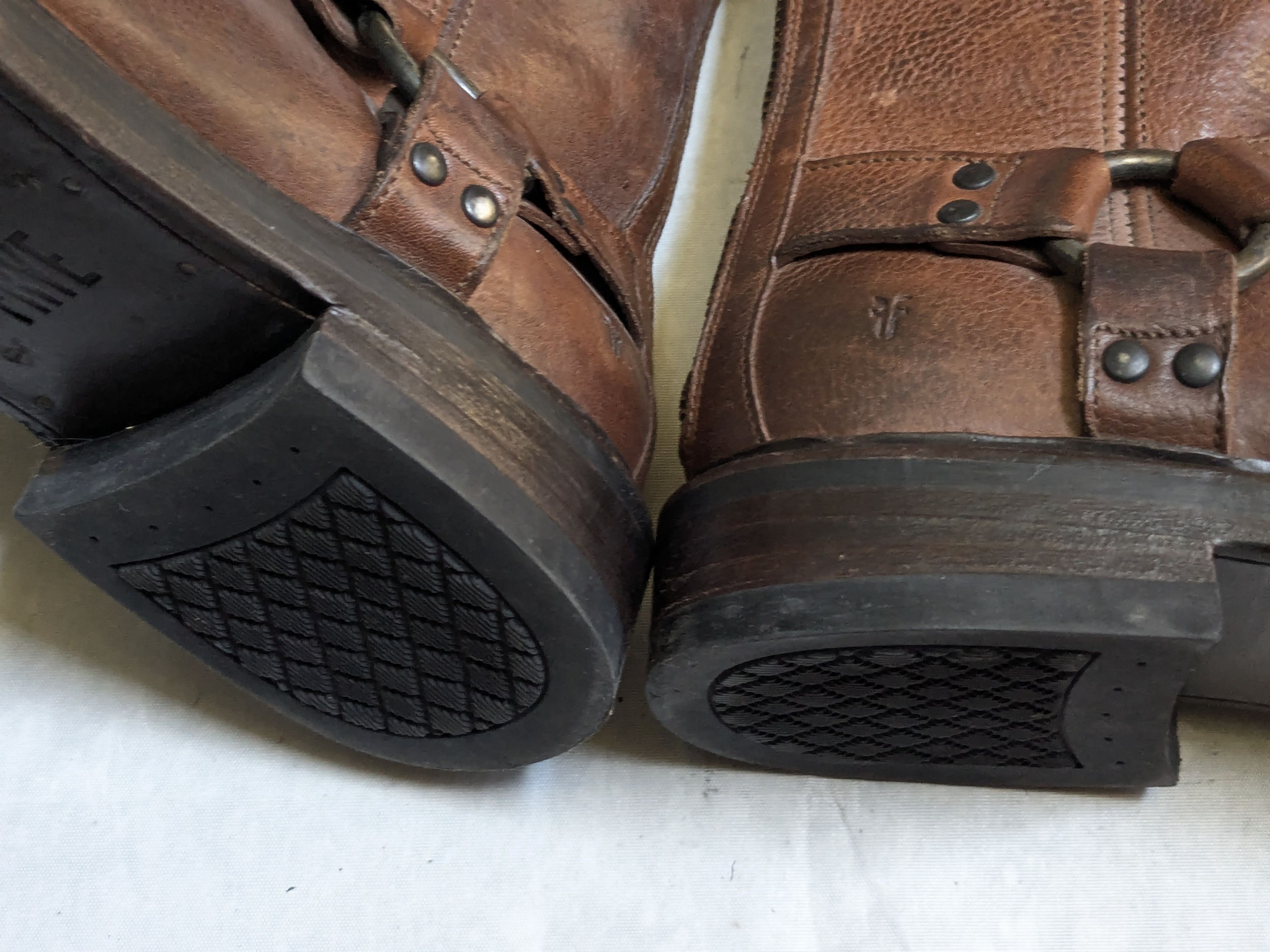 Frye Frye Harness Brown Leather 9 D Leather Buckle Punk Size US 9.5 / EU 42-43 - 19 Thumbnail
