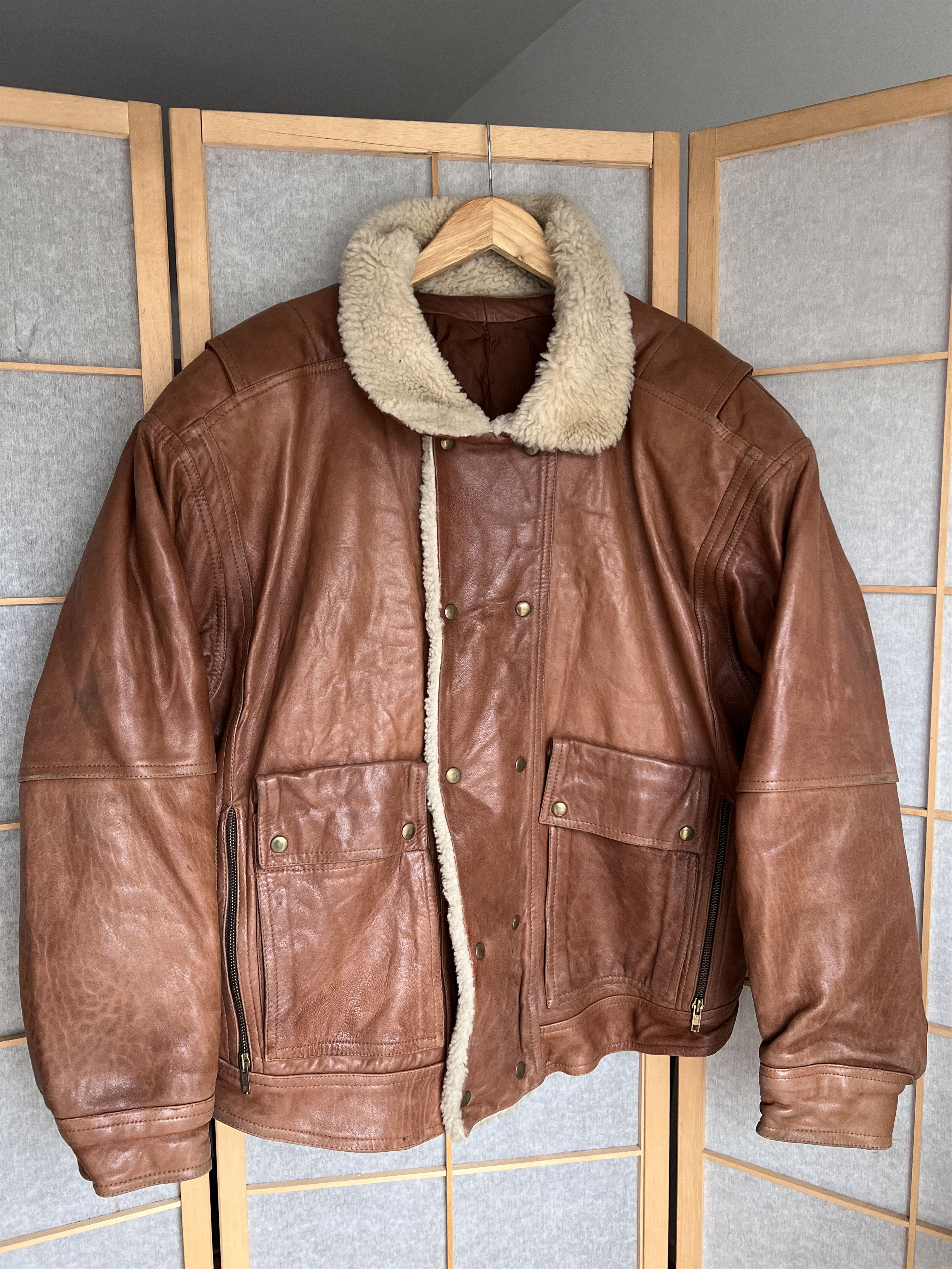 Le Grande Bleu (L.G.B.) Rick Owens Type VTG 00s Yohji Yamamoto Style Leather Jacket Size US XL / EU 56 / 4 - 9 Thumbnail