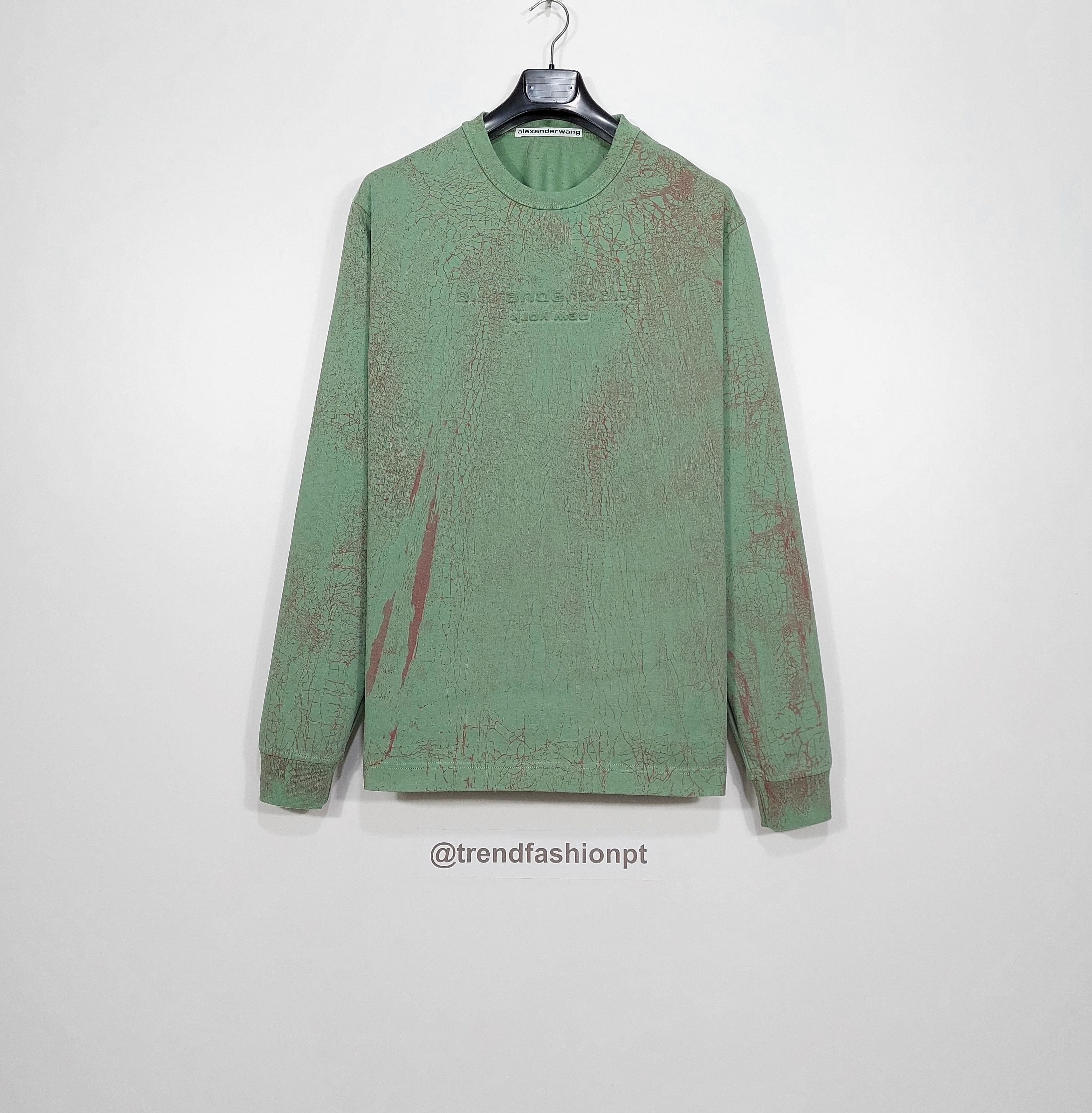 Alexander Wang embossed logo LS tshirt - kelly green M Size US M / EU 48-50 / 2 - 1 Thumbnail