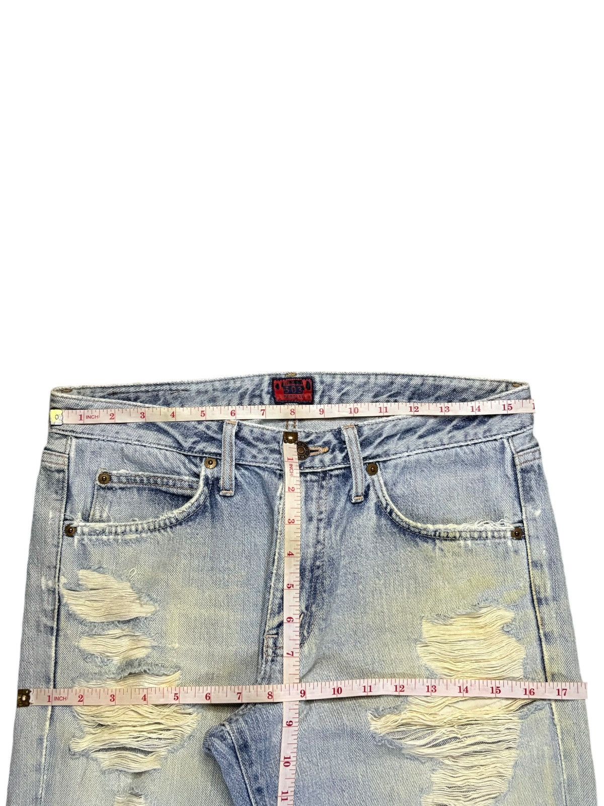Edwin × Japanese Brand Vintage Japanese Edwin 503 Low Rize Mud Wash Loose Jeans Size US 32 / EU 48 - 12 Thumbnail