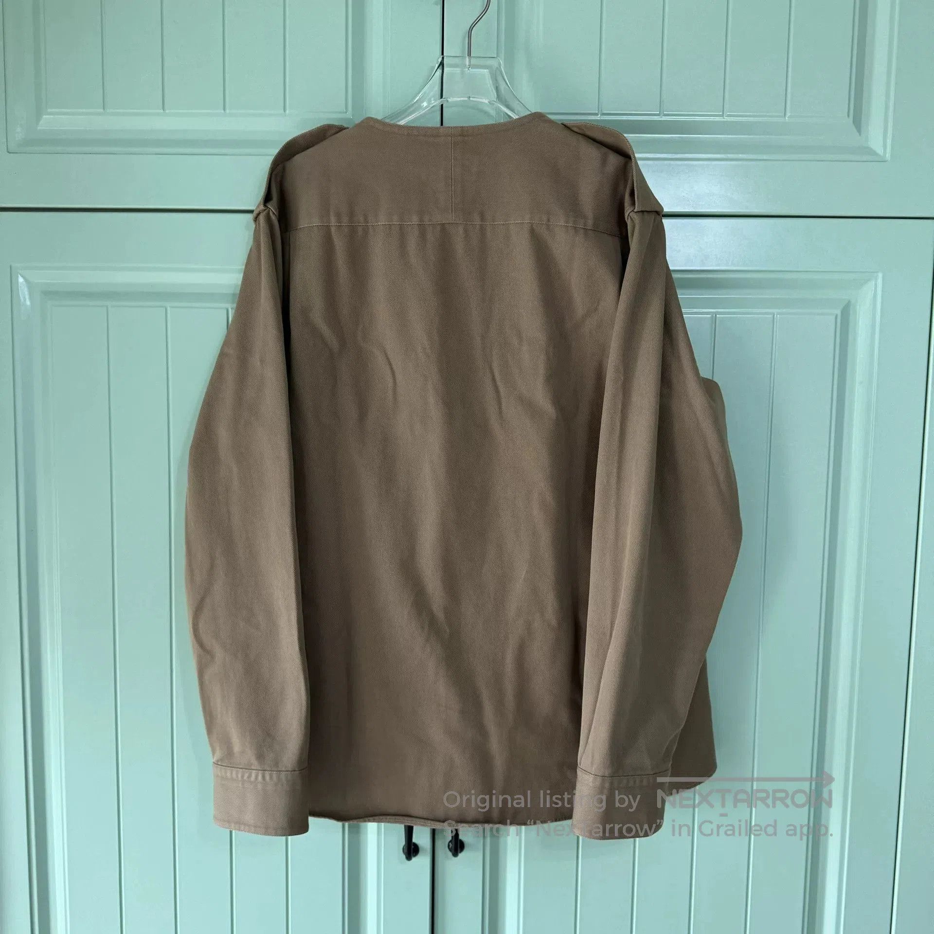 Hermes Hermes Men's Beige Cotton Shirt Jacket. Size US XXS / EU 40 - 2 Thumbnail