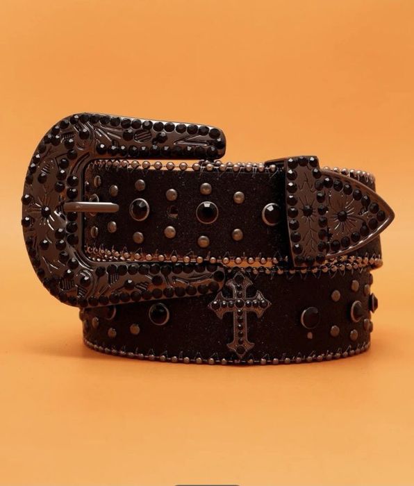 Vintage Jeans belt with y2k cyrconic Punk RickOwens goth hype punk