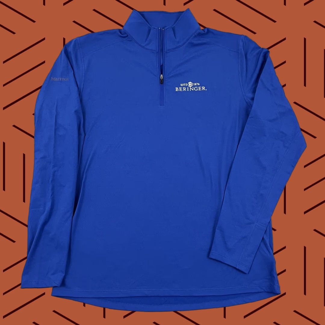 Marmot Marmot Jacket Mens XL Blue Quarter Zip Outdoor Hiking Wine Size US XL / EU 56 / 4 - 1 Thumbnail