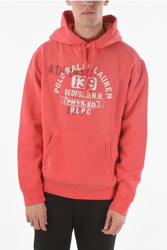 og1mm0524 Fleeced Cotton Hoodies in Pink